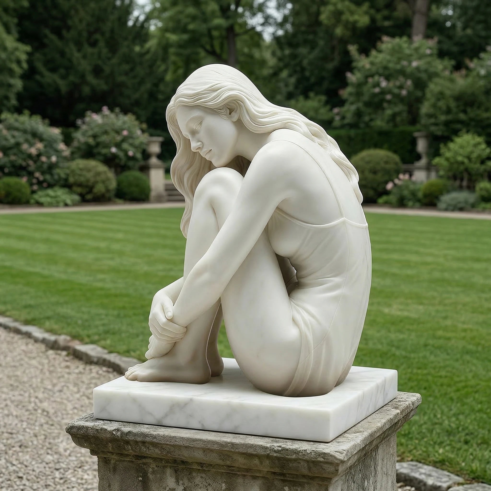 Vela-Natural-Marble-Seated-Woman-Sculpture-on-Plinth-VSMS-3017-03