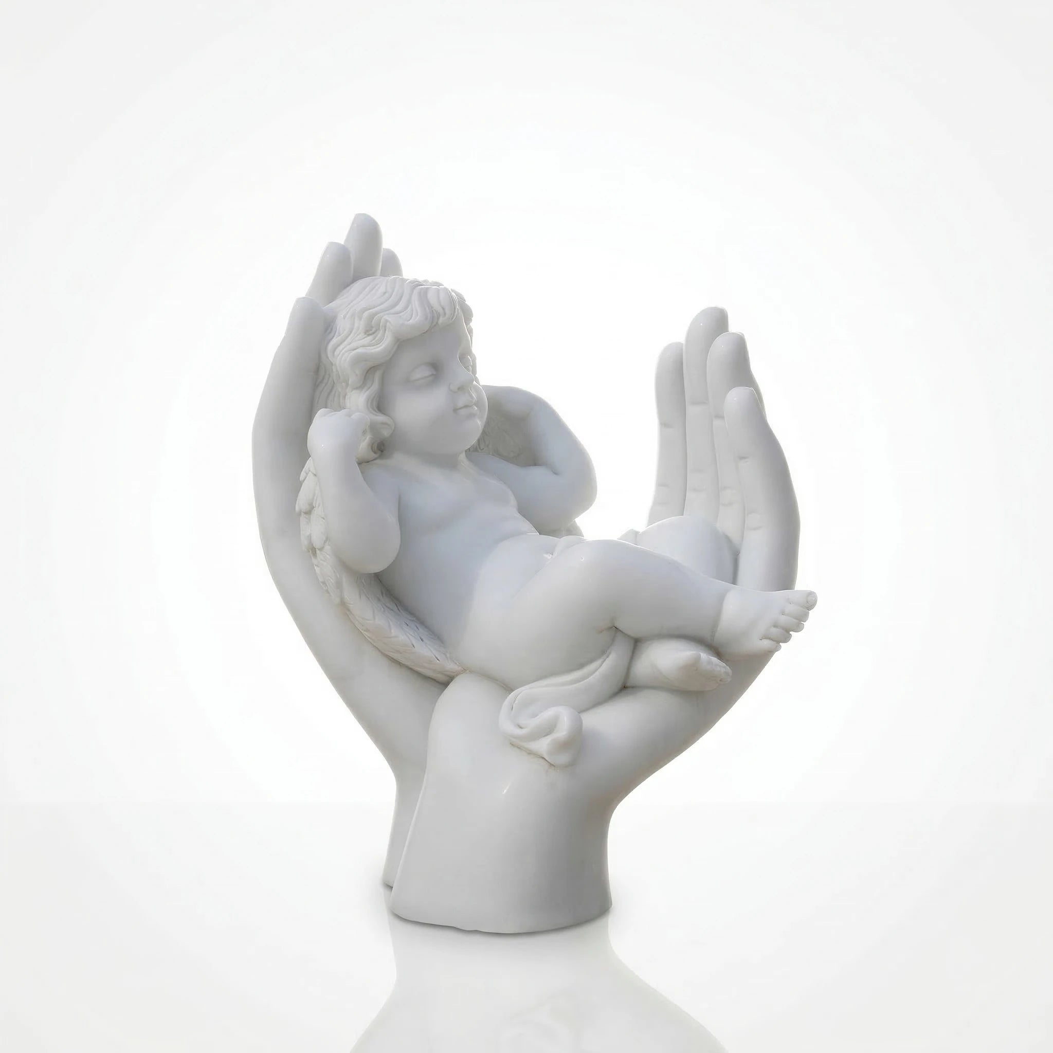 Vela-Natural-Marble-Sleeping-Cherub-Sculpture-Protective-Hands-Garden-Accent-VSMS-684-06