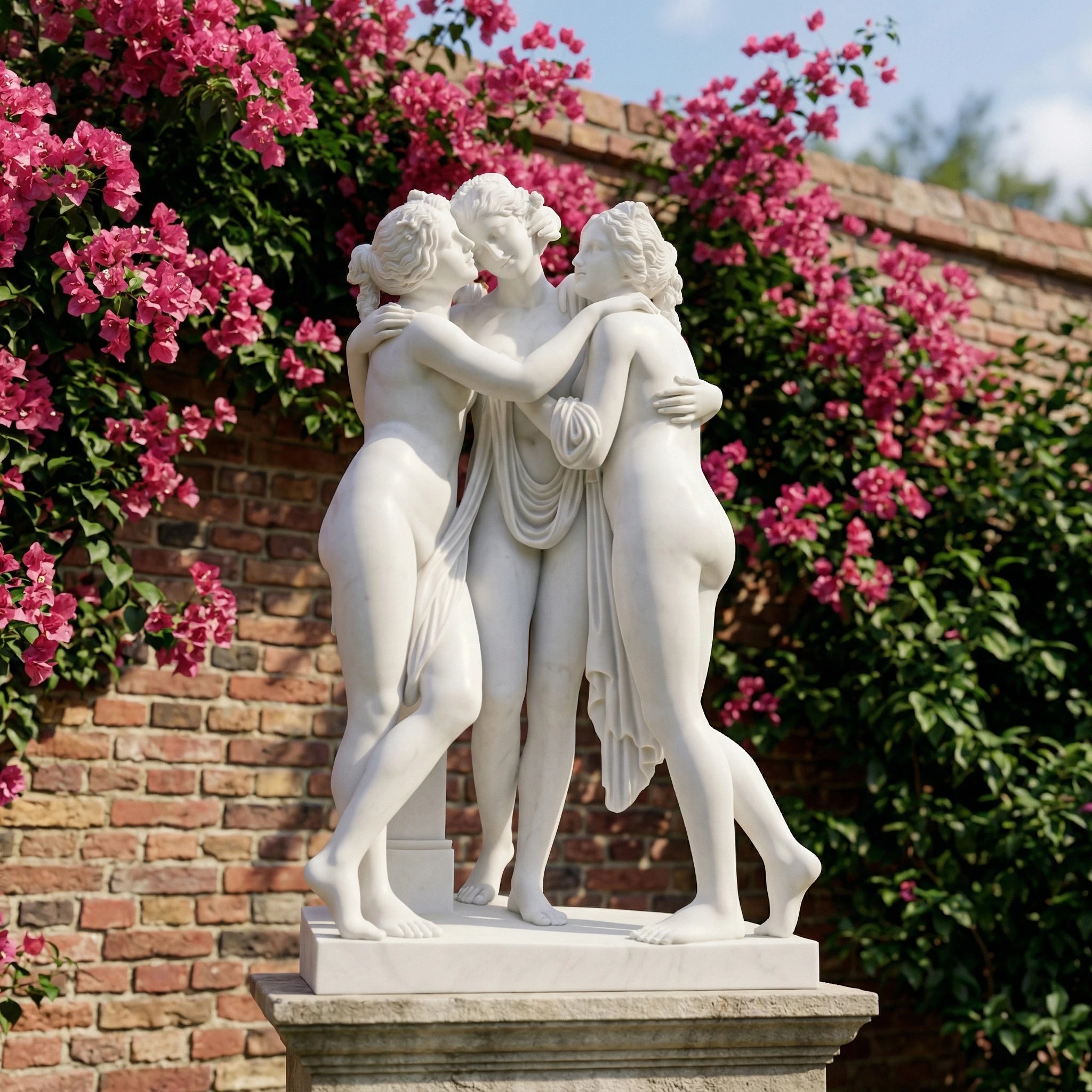 Vela-Natural-Marble-Three-Graces-Sculpture-Garden-Pedestal-VSMS-946-01