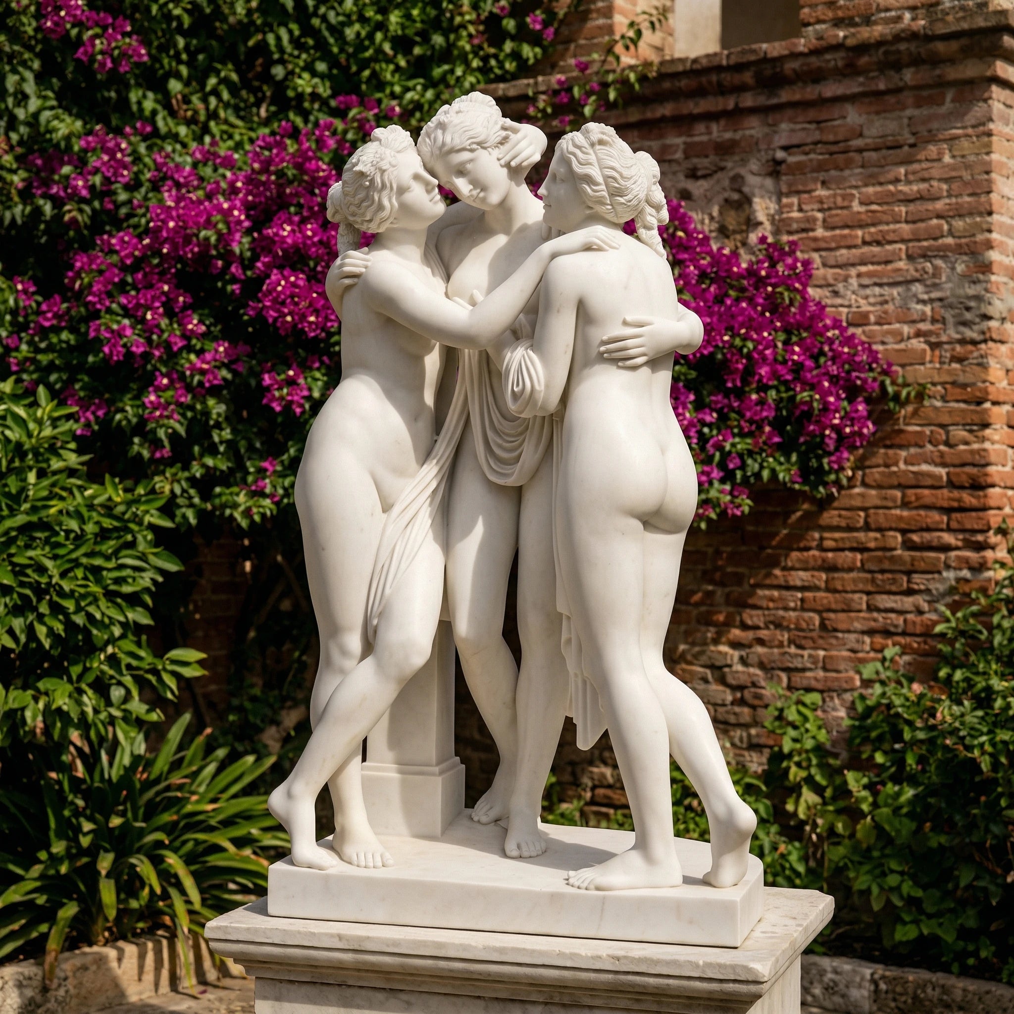 Vela-Natural-Marble-Three-Graces-Sculpture-Garden-Pedestal-VSMS-946-03