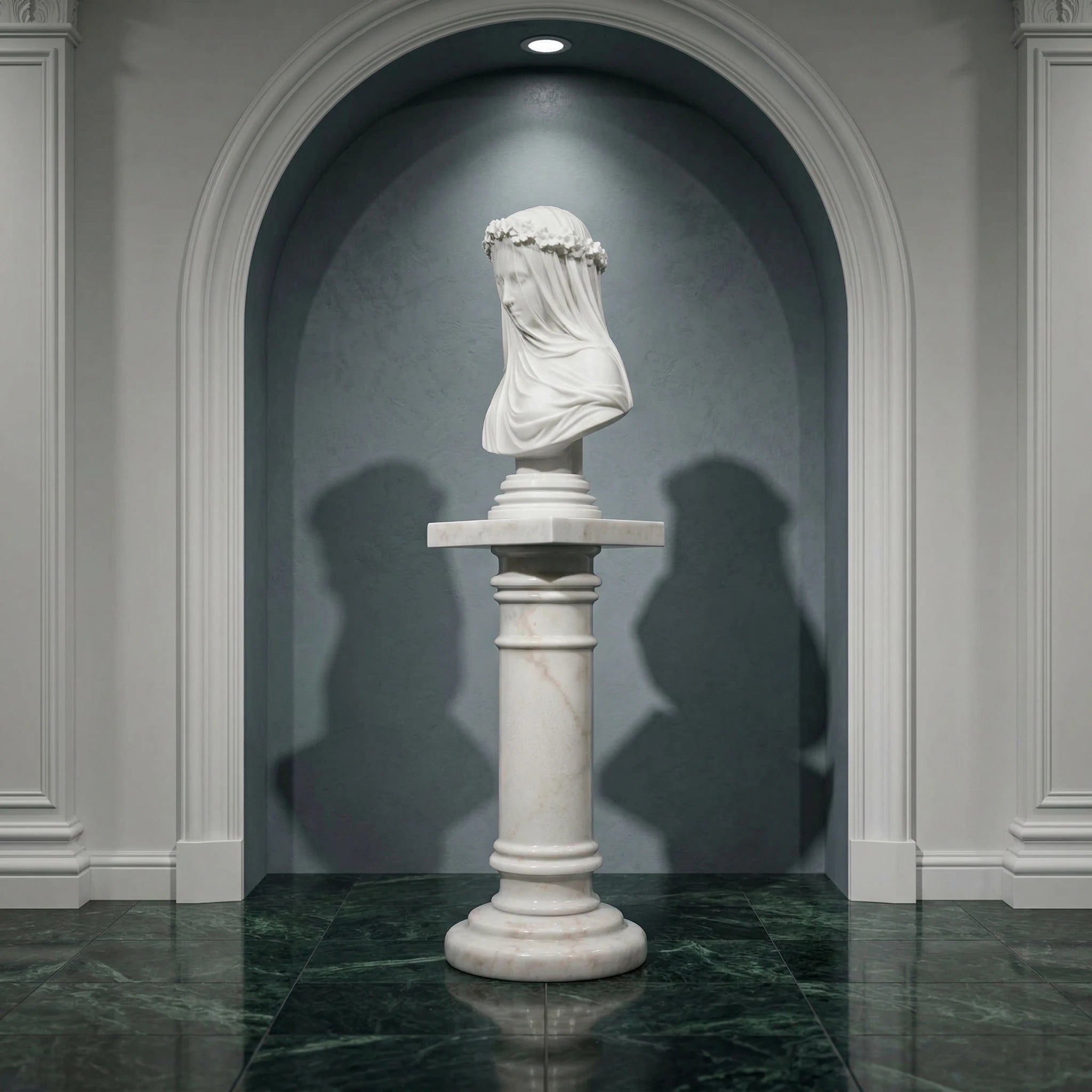 Vela-Natural-Marble-Veiled-Woman-Sculpture-Floral-Bust-on-Pedestal-VSMS-958-05