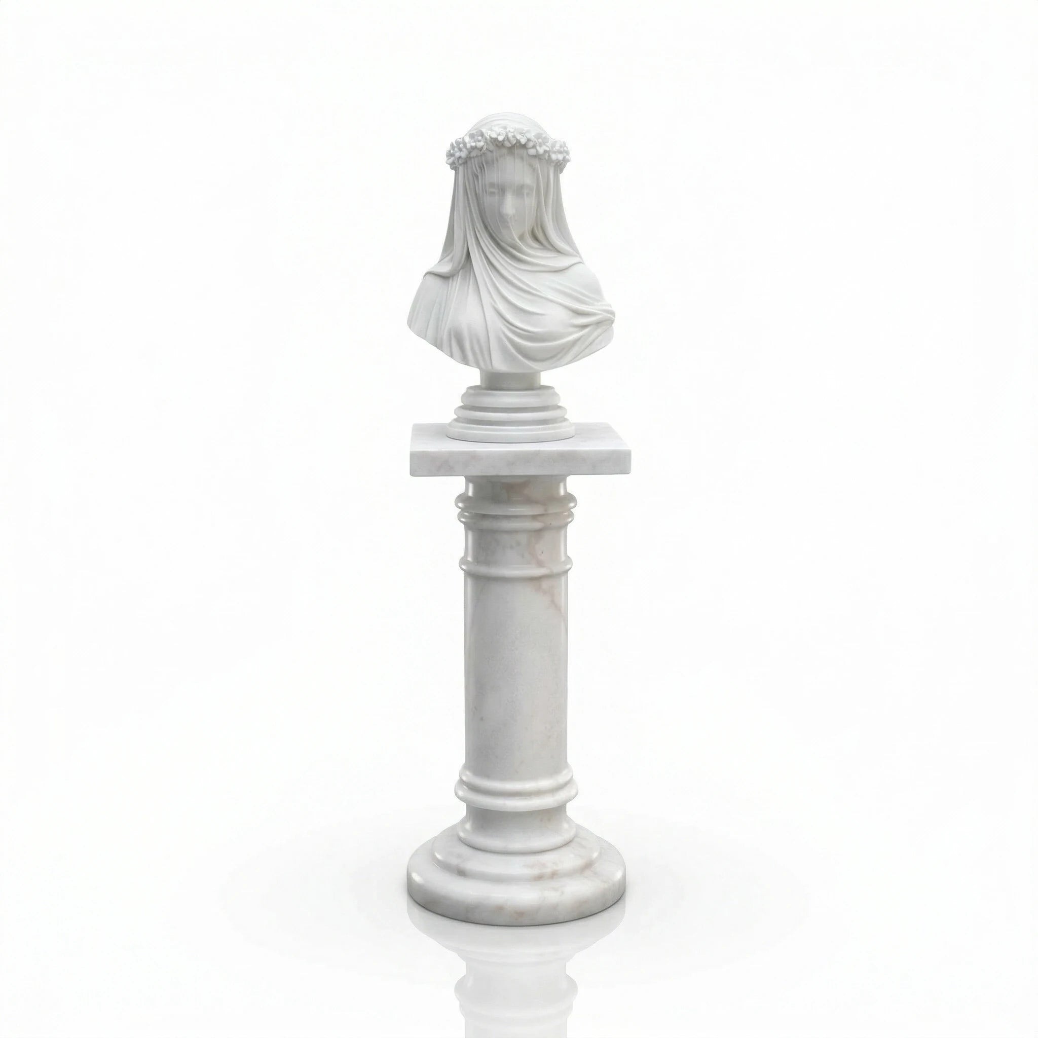 Vela-Natural-Marble-Veiled-Woman-Sculpture-Floral-Bust-on-Pedestal-VSMS-958-06