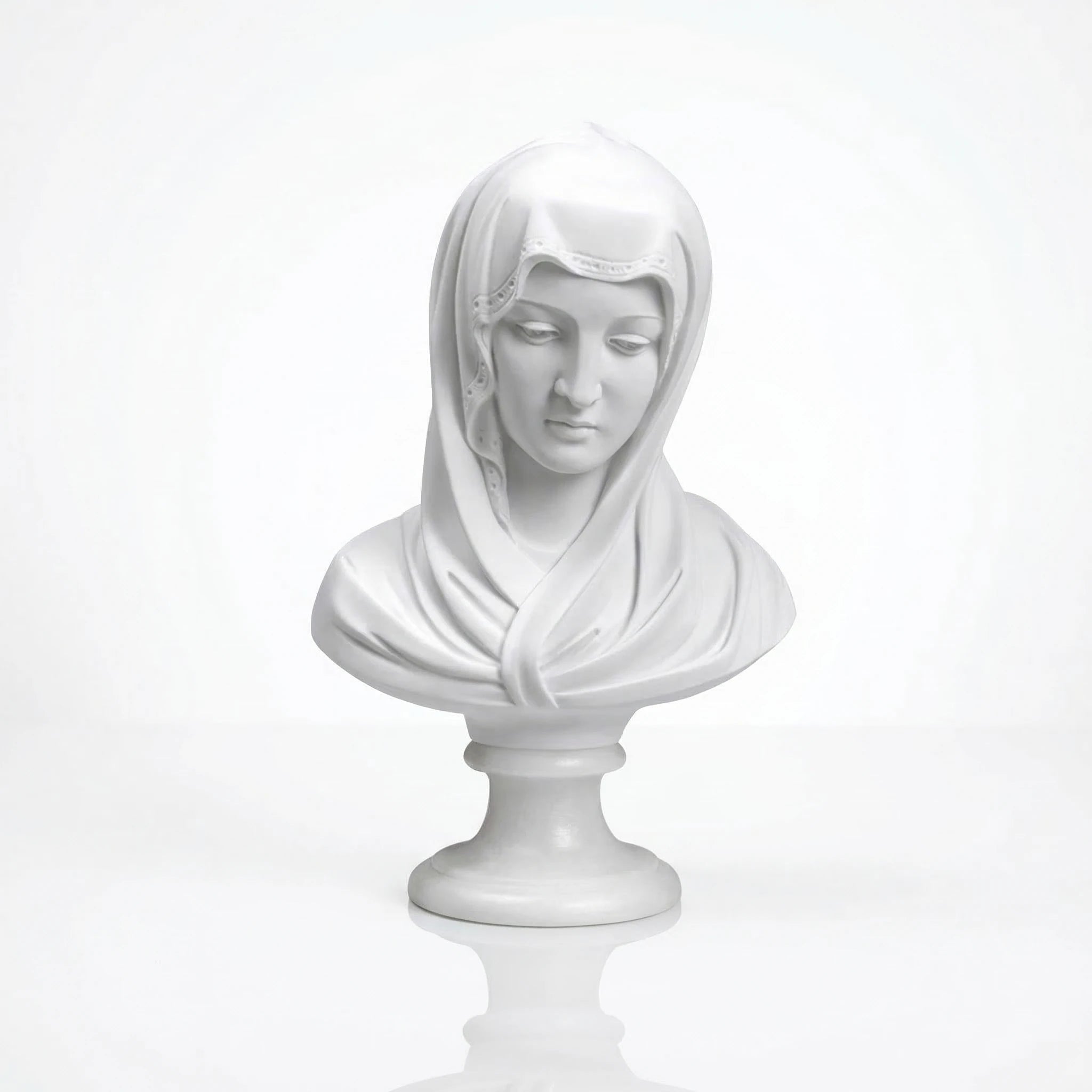 Vela-Natural-Marble-Veiled-Woman-Sculpture-Mantel-Bust-VSMS-3488-06