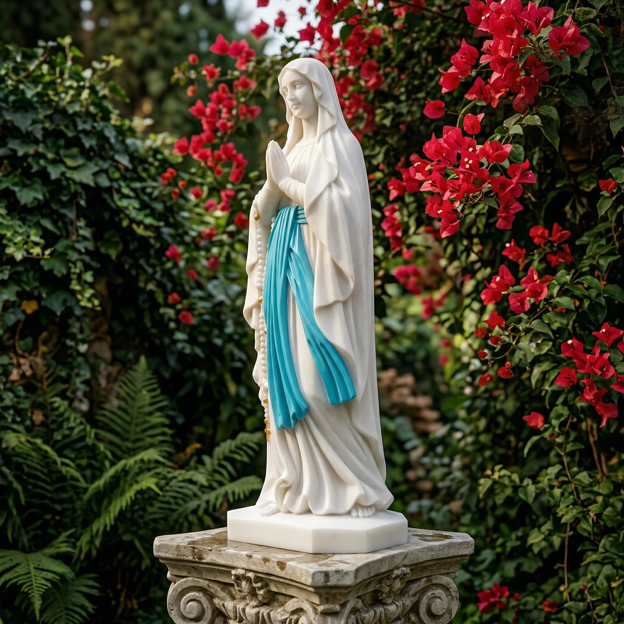 Vela-Natural-Marble-Virgin-Mary-Sculpture-Garden-Pedestal-VSMS-637-04