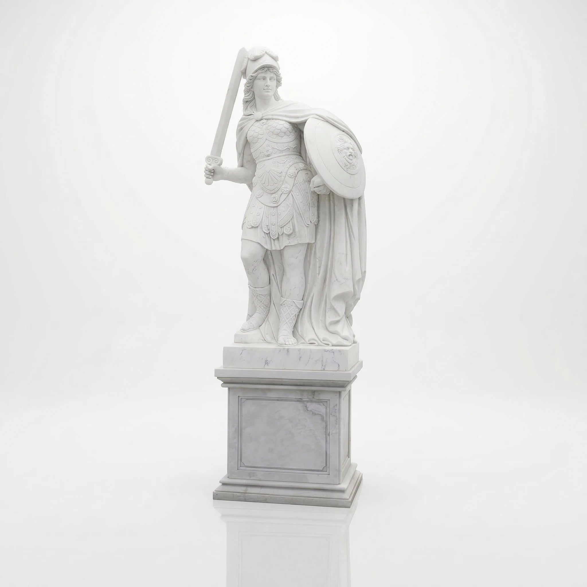Vela-Natural-Marble-Warrior-Guardian-Sculpture-Pedestal-Standing-VSMS-3471-06