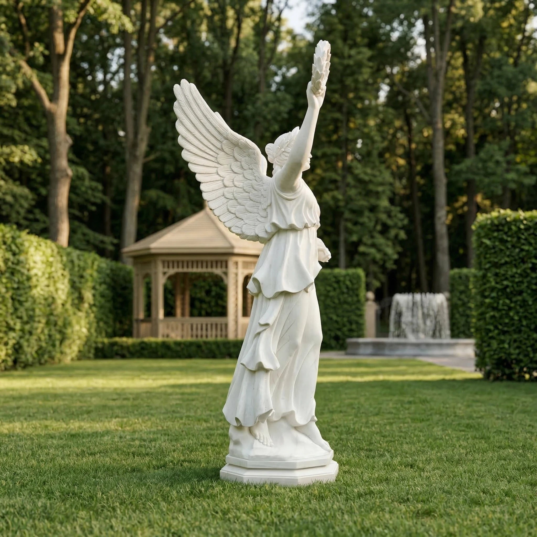 Vela-Natural-Marble-Winged-Female-Allegory-Sculpture-Garden-Pedestal-VSMS-3562-04