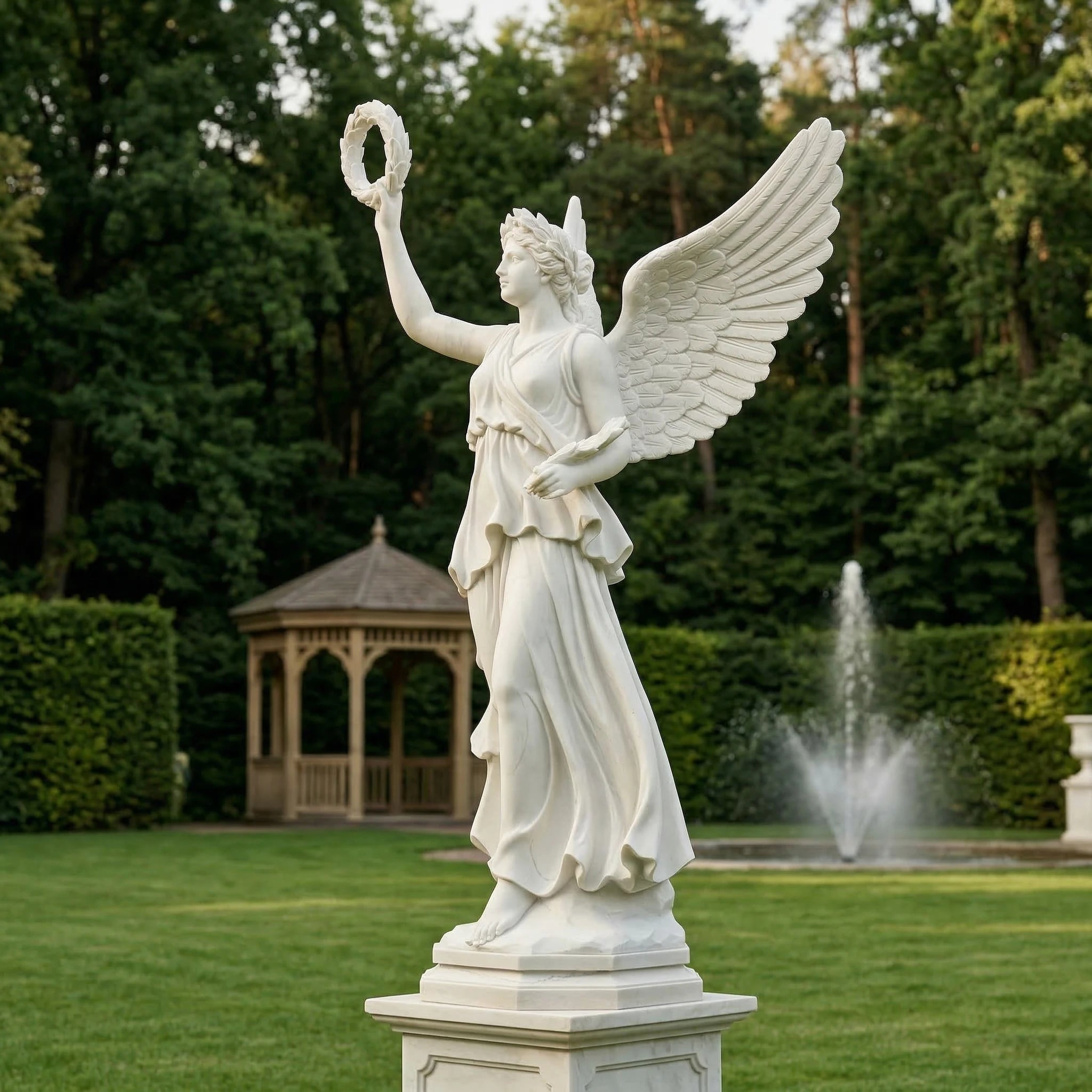Vela-Natural-Marble-Winged-Female-Allegory-Sculpture-Garden-Pedestal-VSMS-3562-05