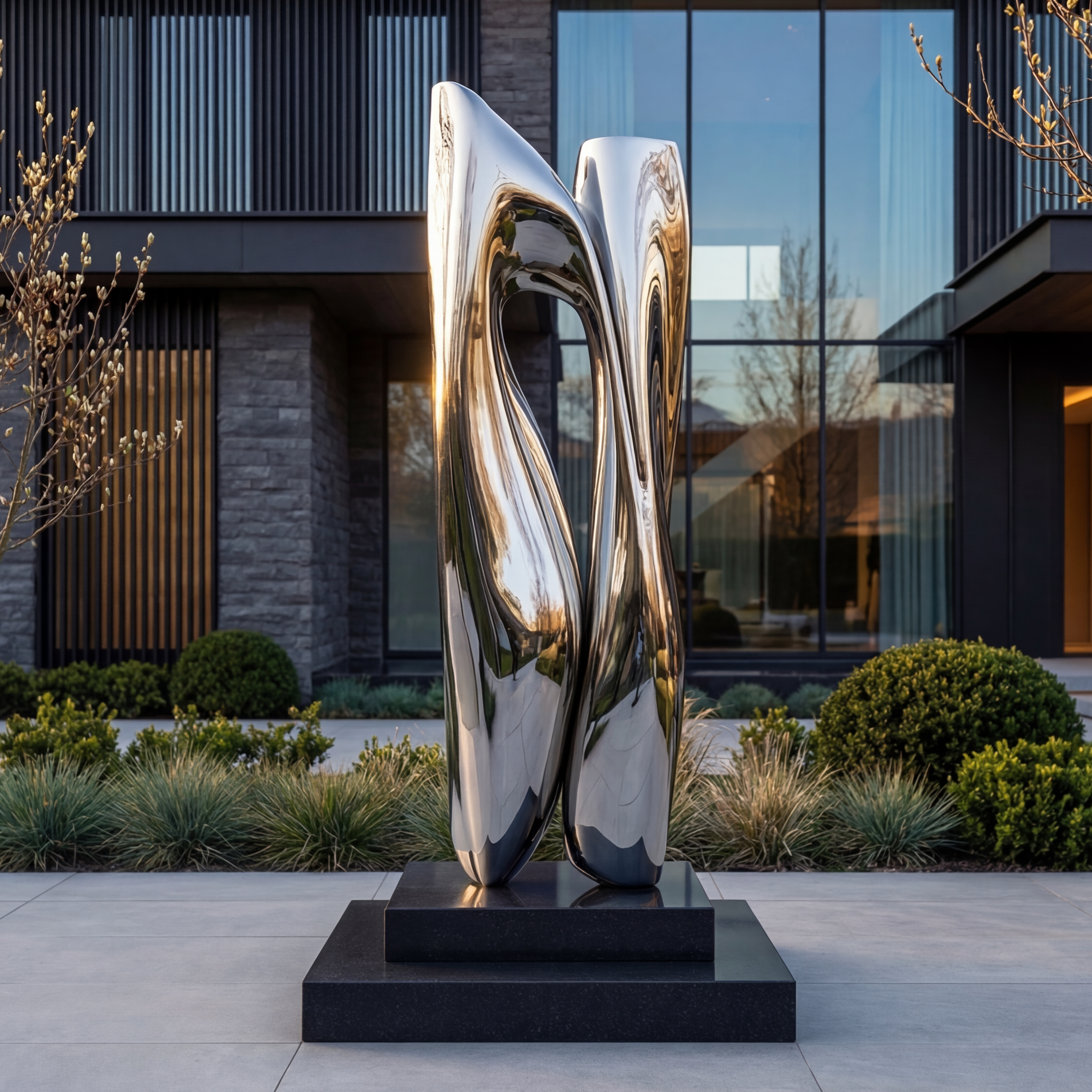 Vela Stainless Steel Abstract Architectural-Geometric Sculpture Tabletop Display VSSS-6643