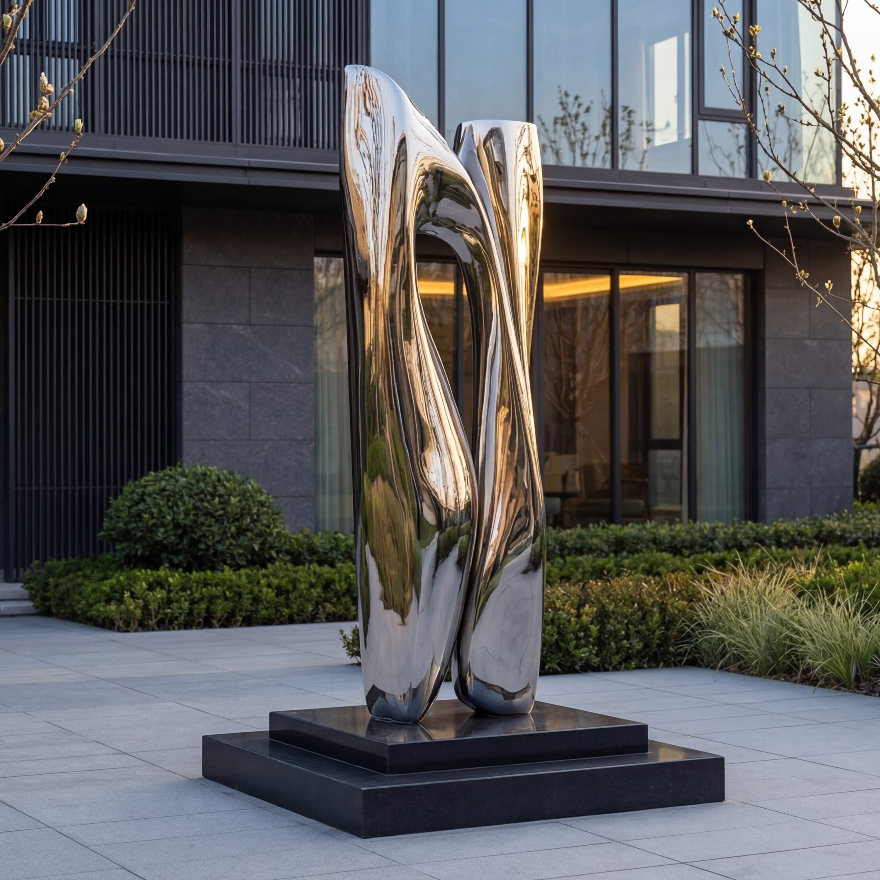 Vela Stainless Steel Abstract Architectural-Geometric Sculpture Tabletop Display VSSS-6643