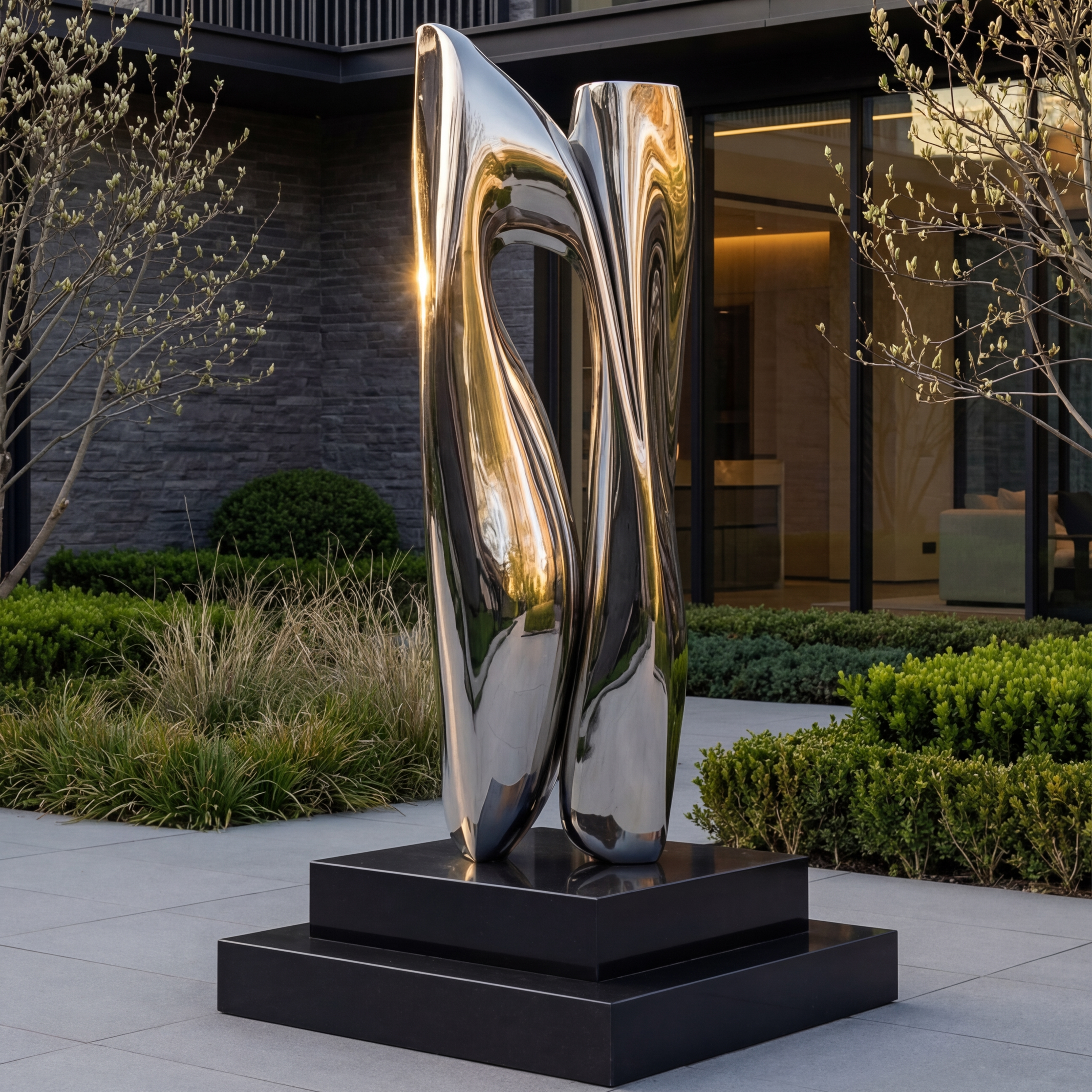 Vela Stainless Steel Abstract Architectural-Geometric Sculpture Tabletop Display VSSS-6643