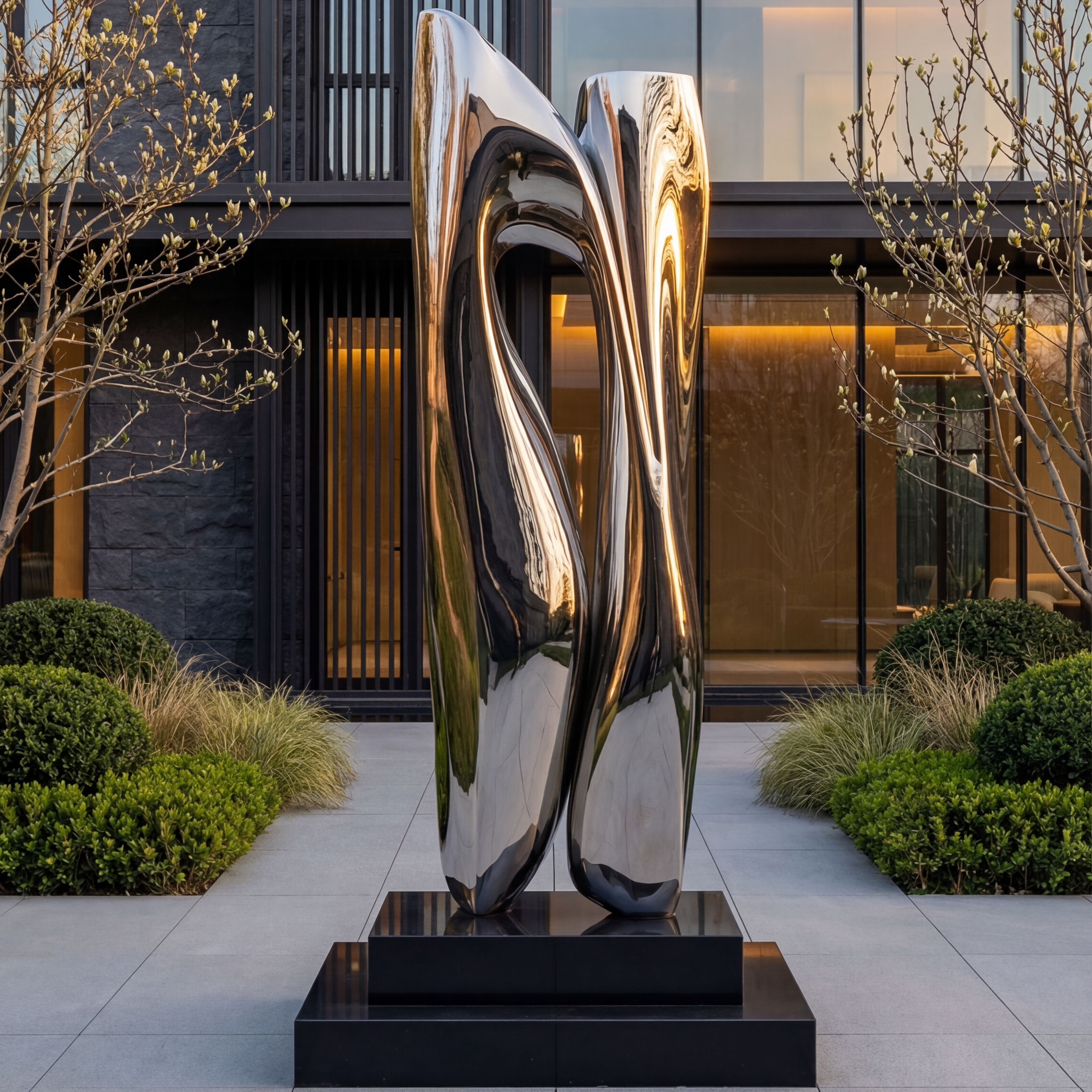 Vela Stainless Steel Abstract Architectural-Geometric Sculpture Tabletop Display VSSS-6643