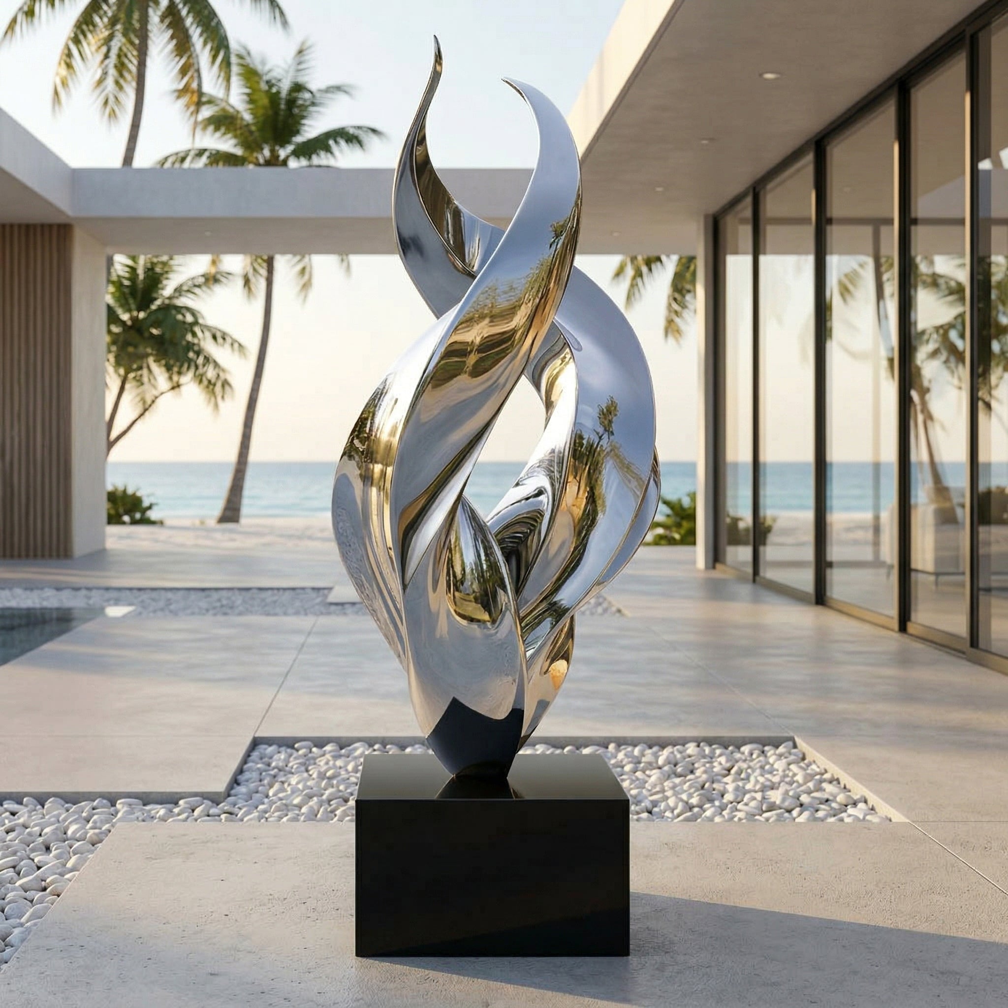 Vela-Stainless-Steel-Abstract-Architectural-Geometric-Sculpture-Twisting-Vertical-Ribbons-VSSSS-3721-04