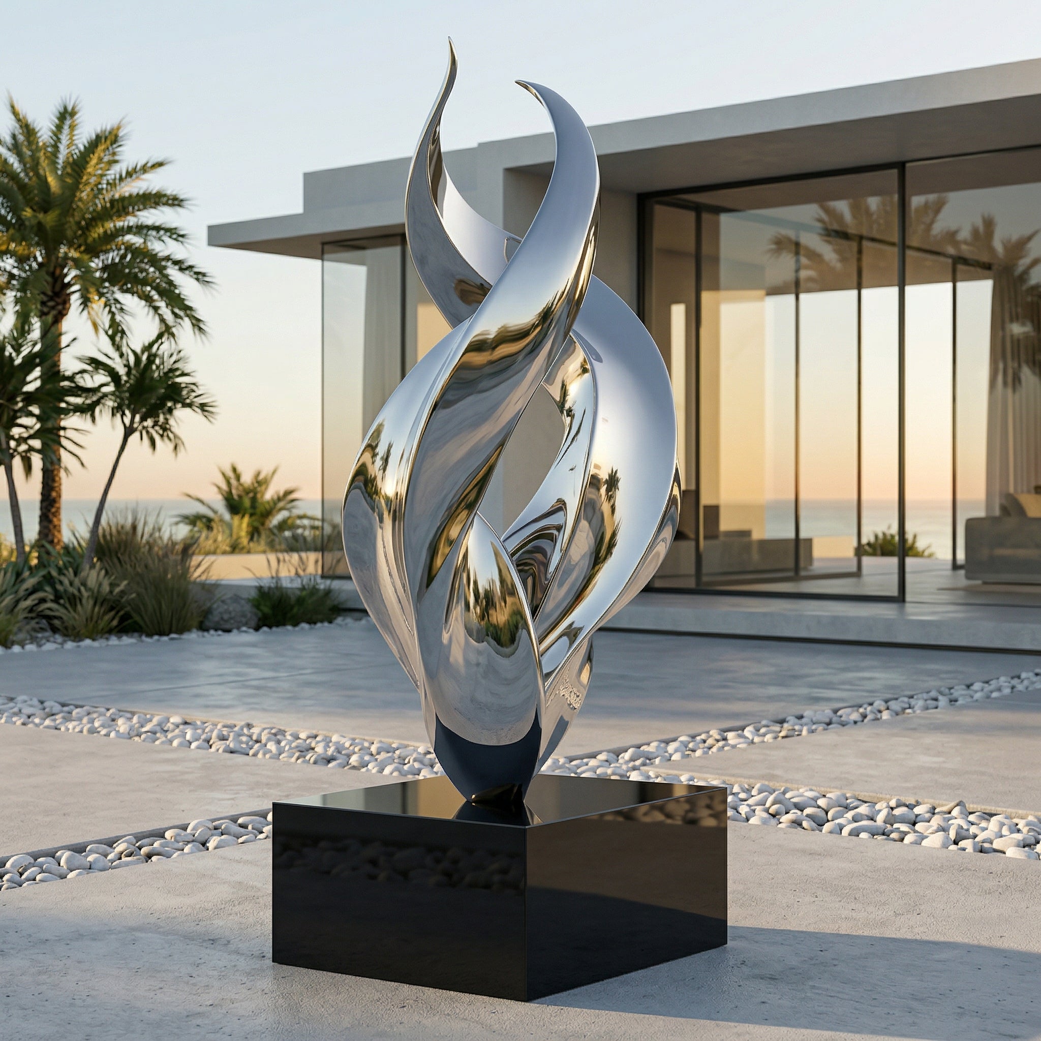 Vela-Stainless-Steel-Abstract-Architectural-Geometric-Sculpture-Twisting-Vertical-Ribbons-VSSSS-3721-05