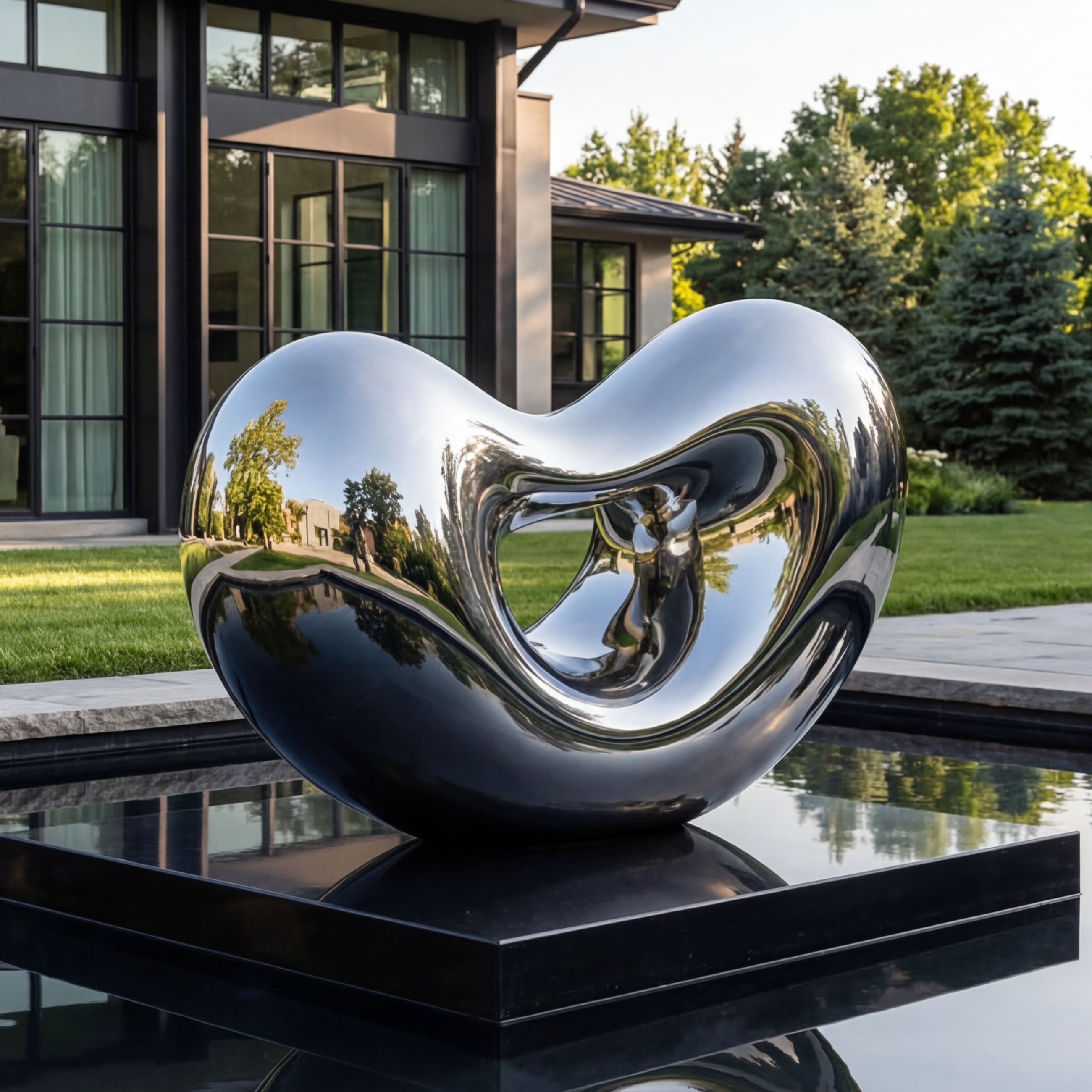 Vela Stainless Steel Abstract Biomorphic Sculpture Entrance & Driveway VSSSS-4916