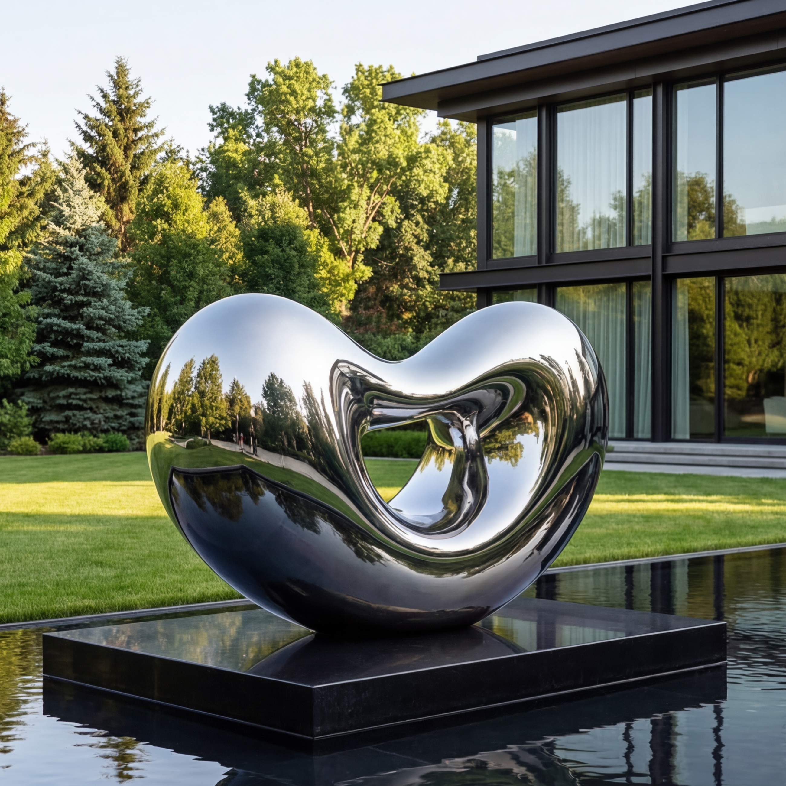 Vela Stainless Steel Abstract Biomorphic Sculpture Entrance & Driveway VSSSS-4916