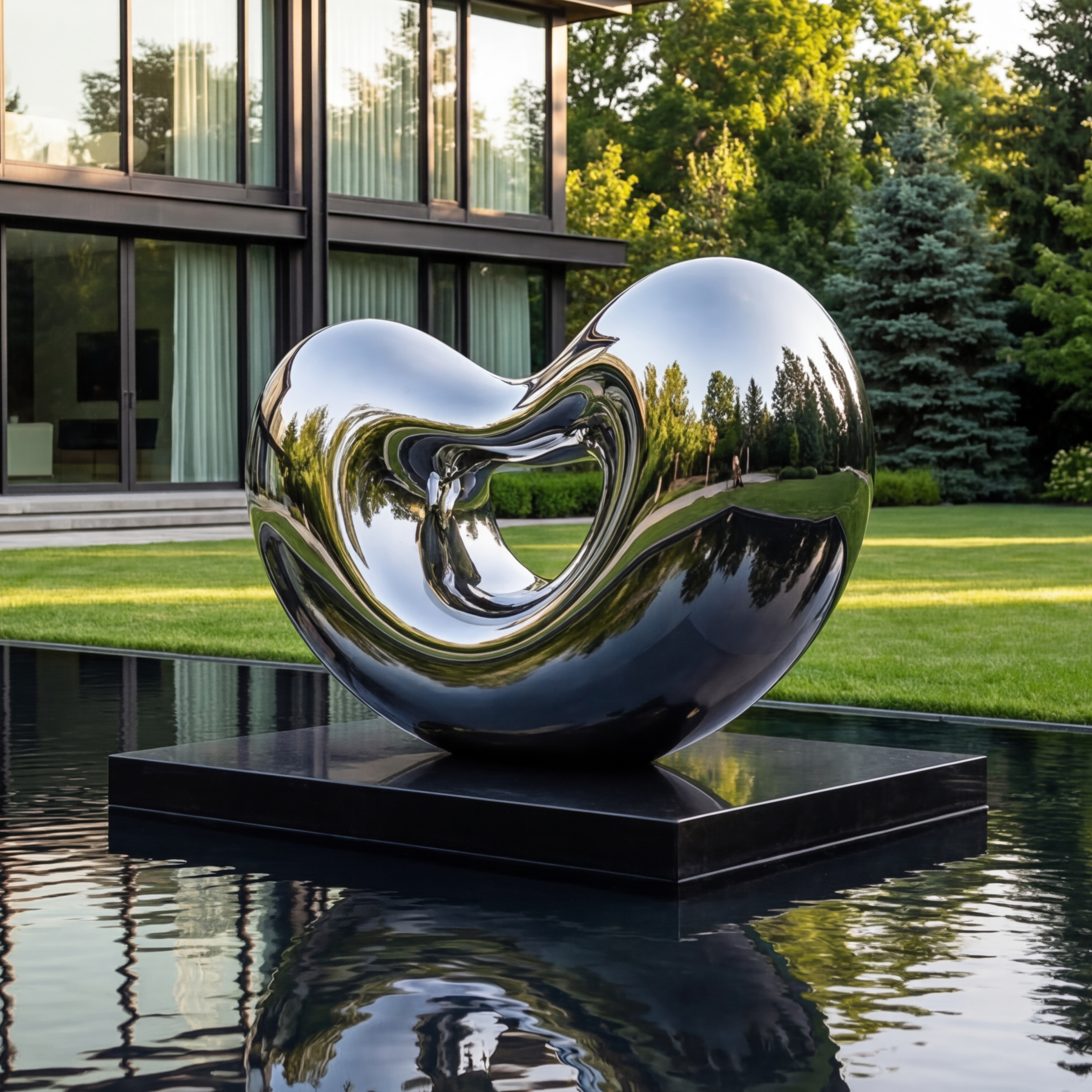 Vela Stainless Steel Abstract Biomorphic Sculpture Entrance & Driveway VSSSS-4916