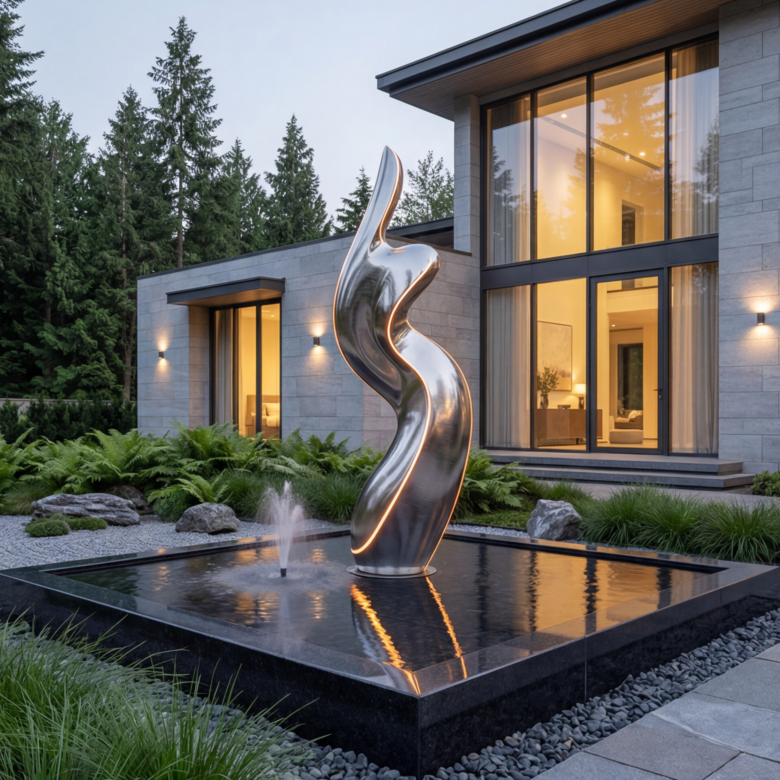 Vela Stainless Steel Abstract Figurative Sculpture In Motion VSSSS-6614