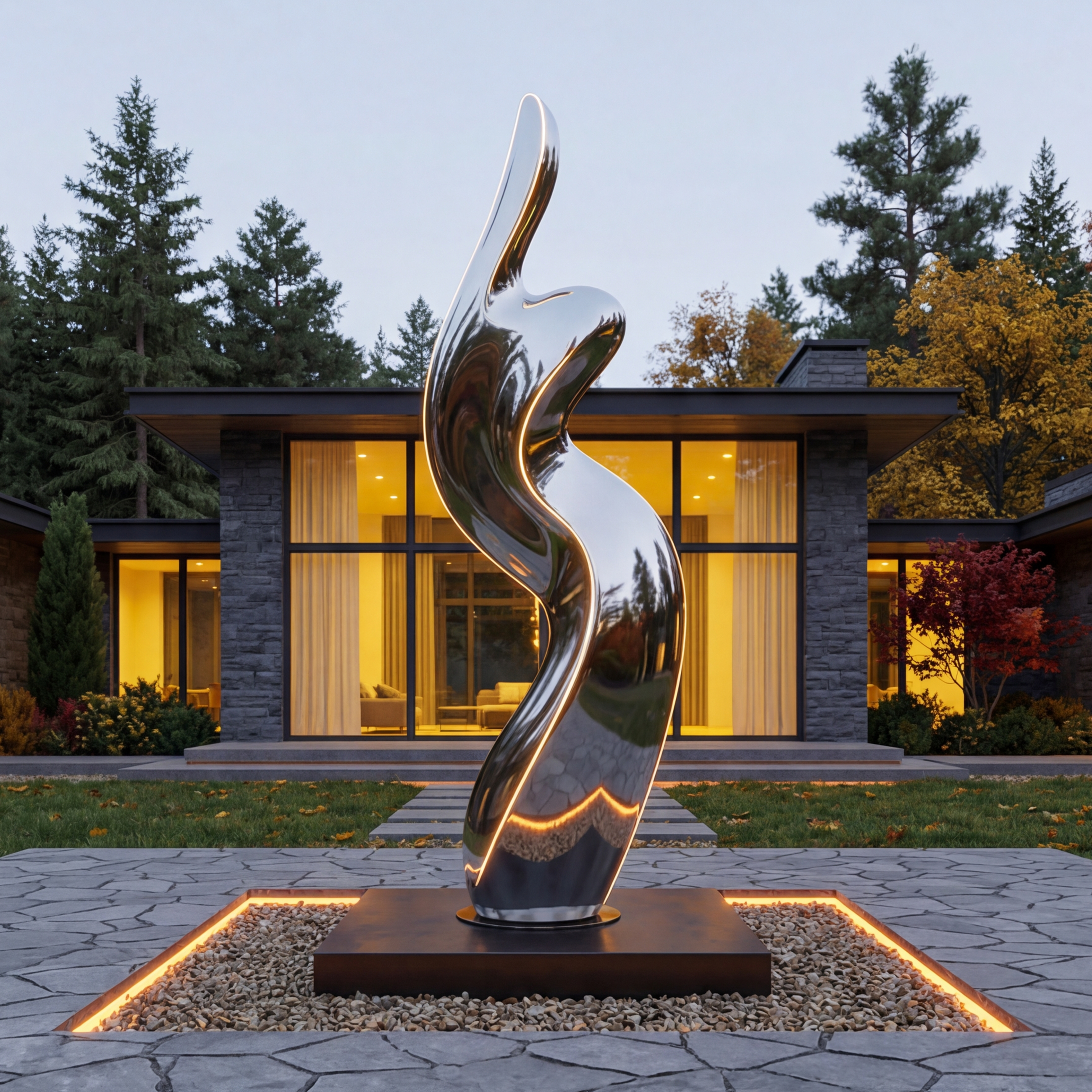 Vela Stainless Steel Abstract Figurative Sculpture In Motion VSSSS-6614