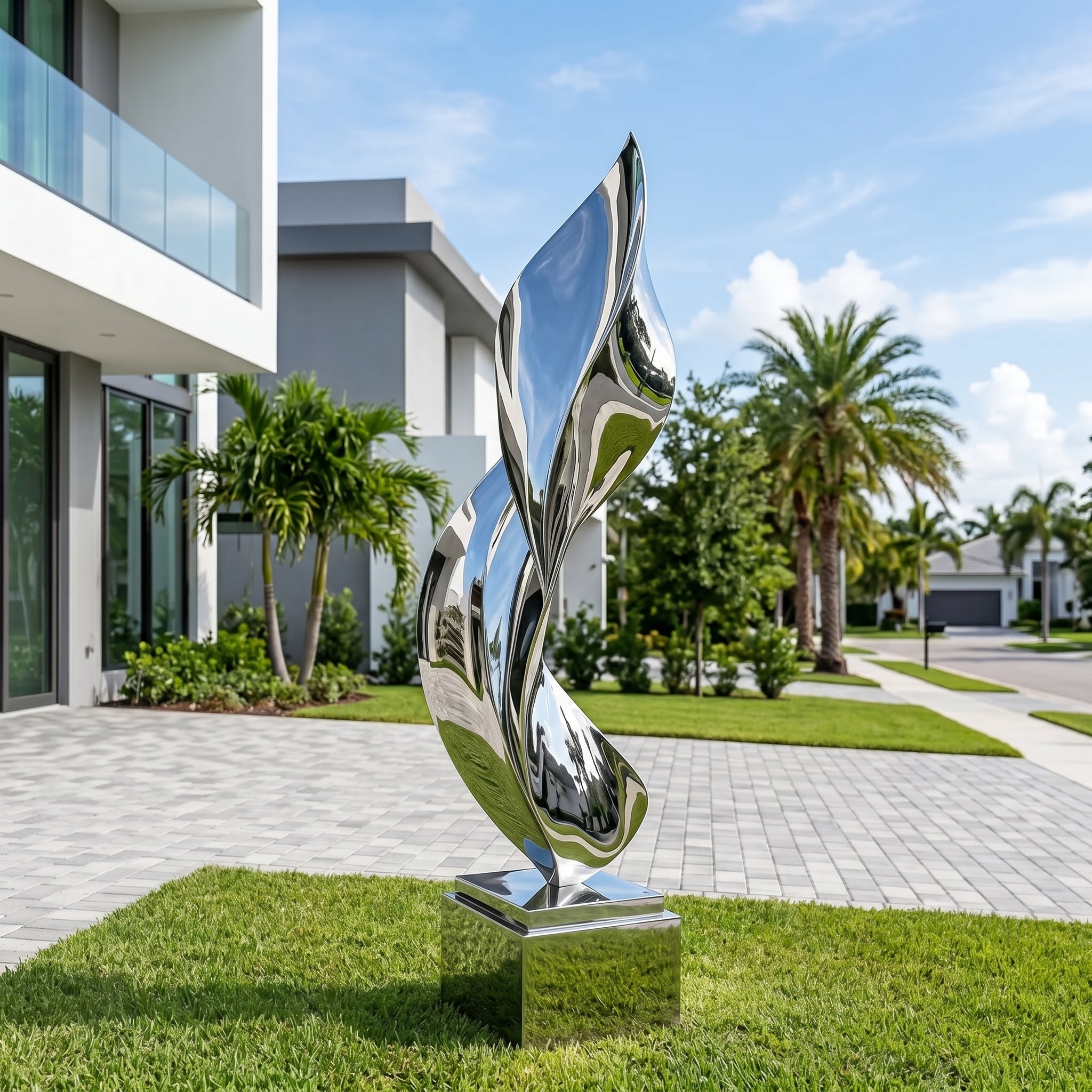 Vela-Stainless-Steel-Abstract-Flame-Sculpture-Entrance--Driveway-VSSSSS-7312-02