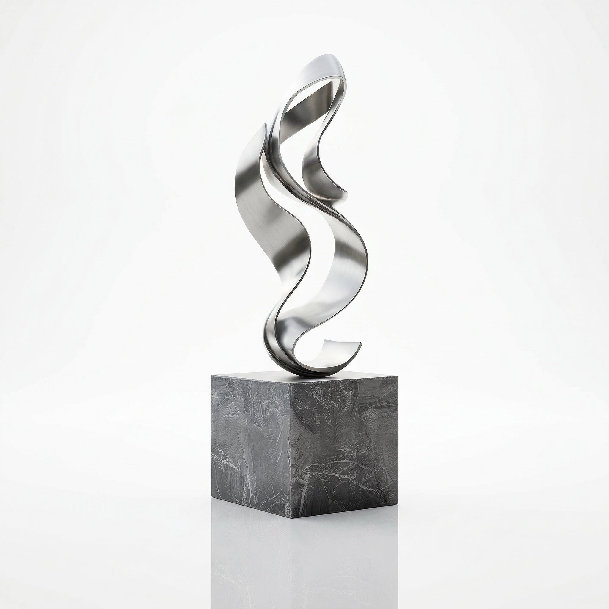 Vela-Stainless-Steel-Abstract-Geometric-Figurative-Sculpture-Ribbon-Form-Plinth-VSSSS-8046-03