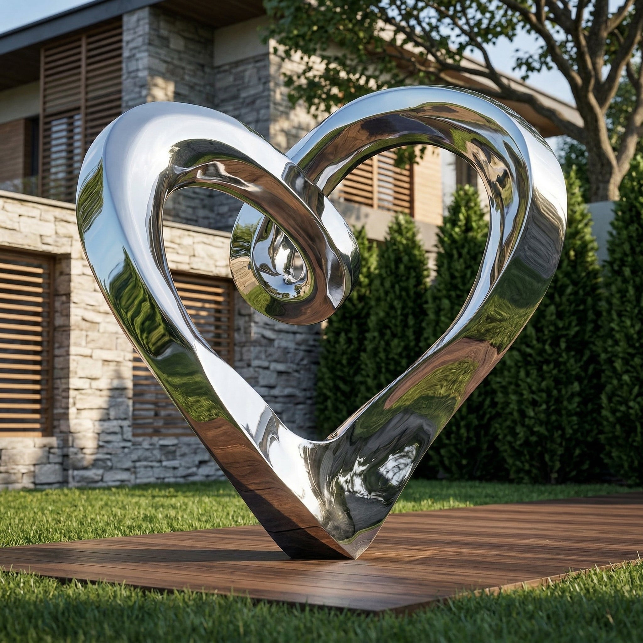 Vela-Stainless-Steel-Abstract-Geometric-Sculpture-Continuous-Loop-VSSSS-6427-03