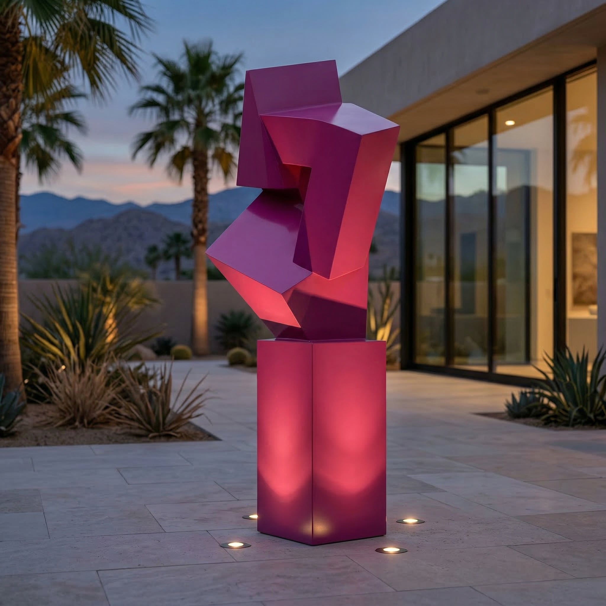 Vela Stainless Steel Abstract Geometric Sculpture Entrance & Driveway VSSSSS-6642