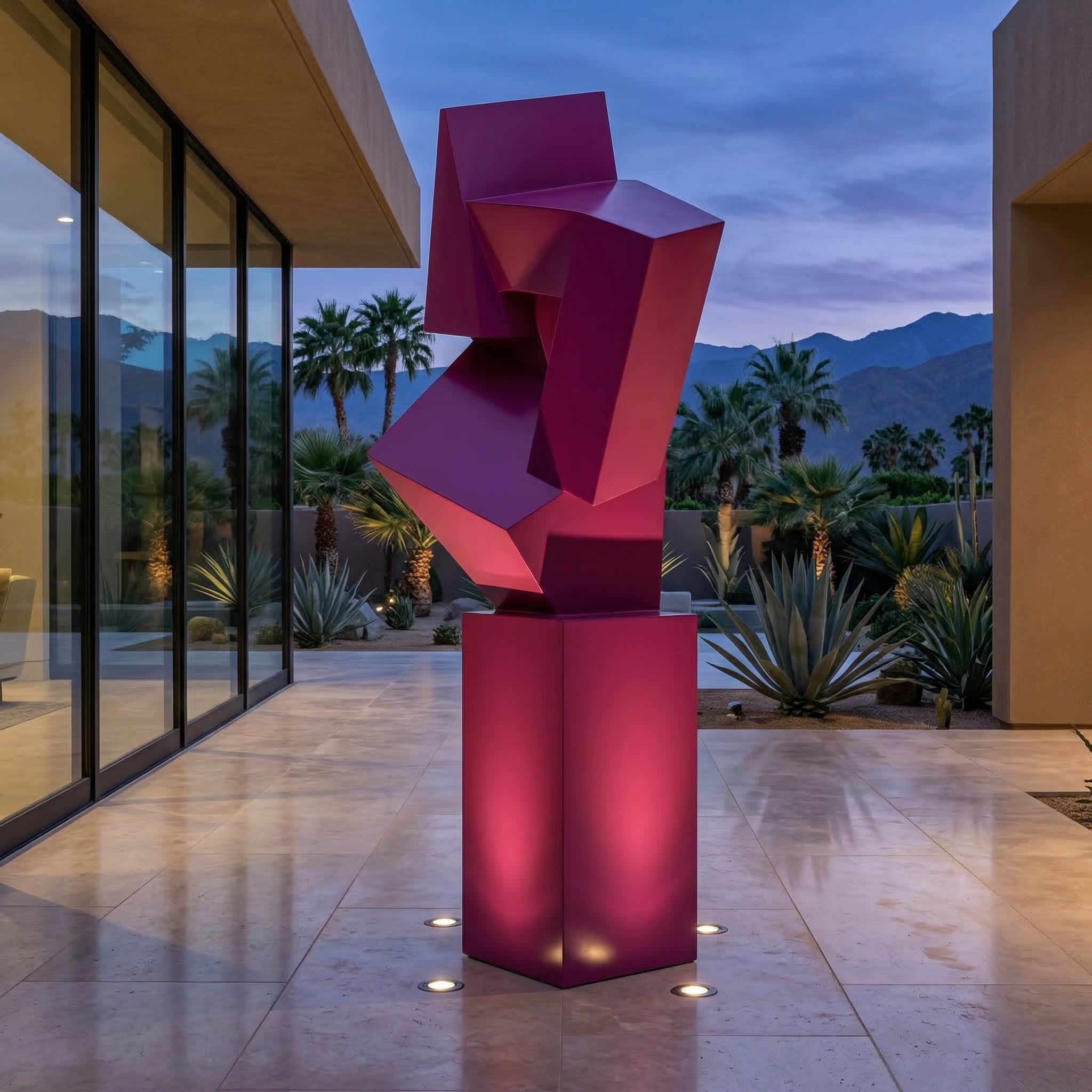 Vela Stainless Steel Abstract Geometric Sculpture Entrance & Driveway VSSSSS-6642