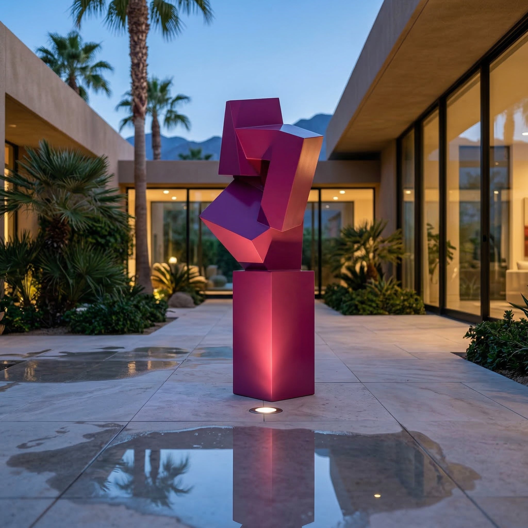 Vela Stainless Steel Abstract Geometric Sculpture Entrance & Driveway VSSSSS-6642