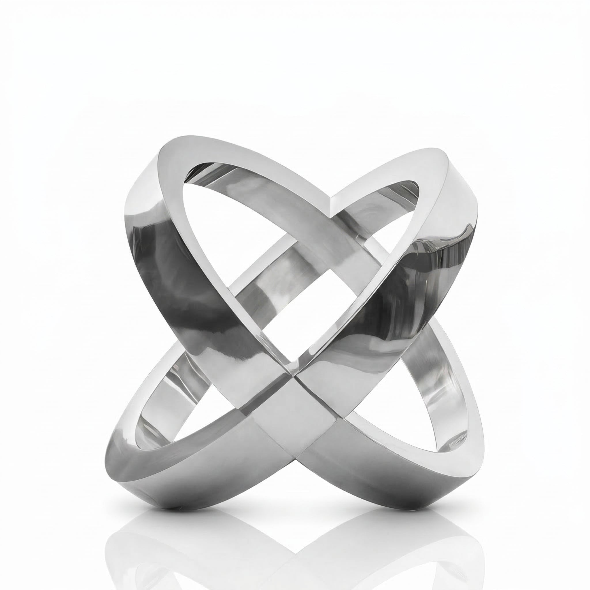 Vela Stainless Steel Abstract Geometric Sculpture Modern Knot Poolside VSSS-5197