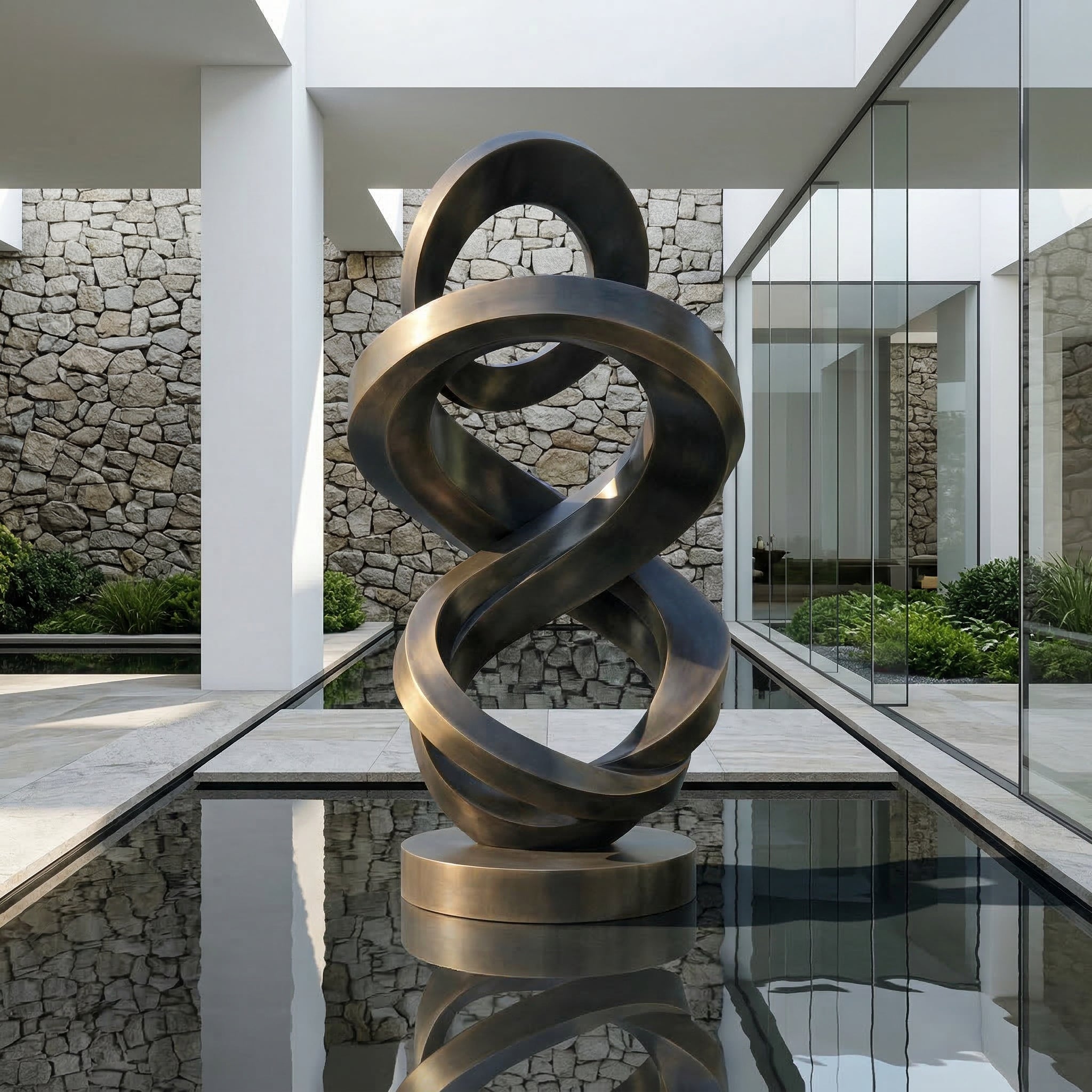 Vela-Stainless-Steel-Abstract-Infinity-Sculpture-Poolside-Knot-VSSSS-4721-01