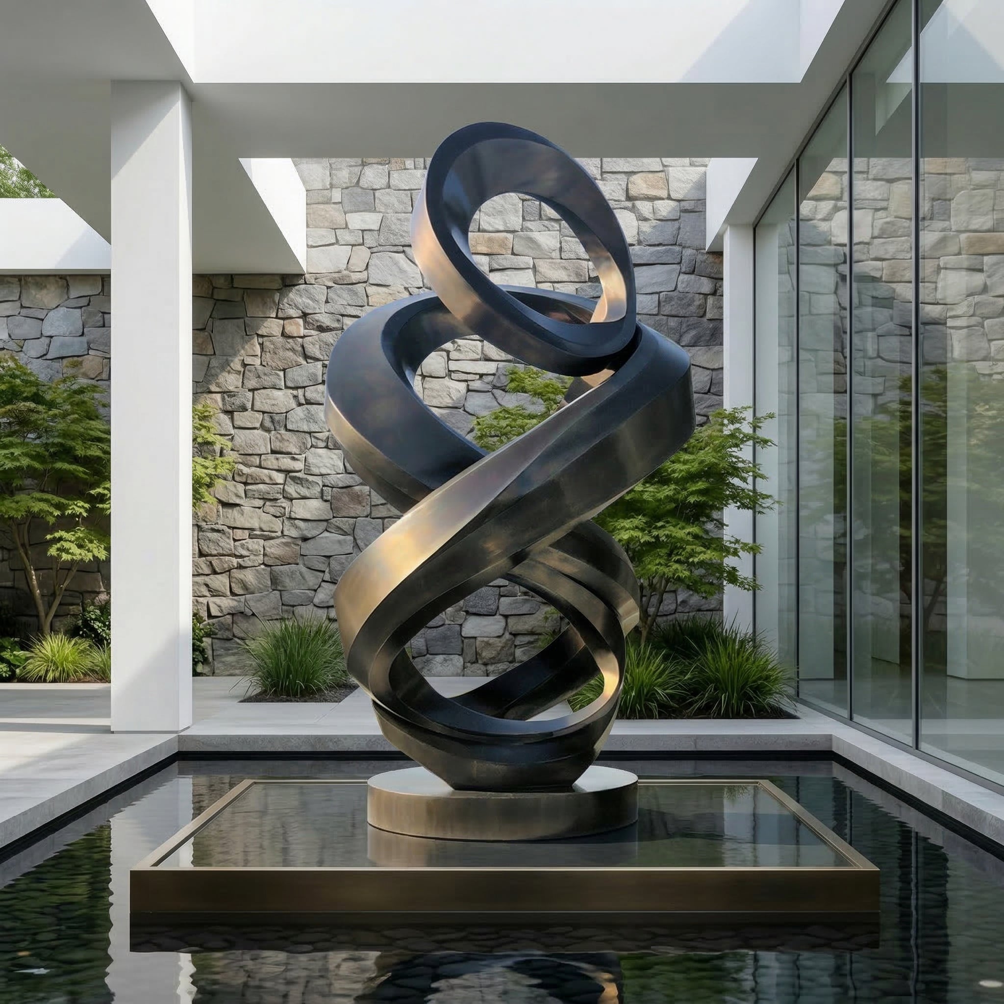 Vela-Stainless-Steel-Abstract-Infinity-Sculpture-Poolside-Knot-VSSSS-4721-02
