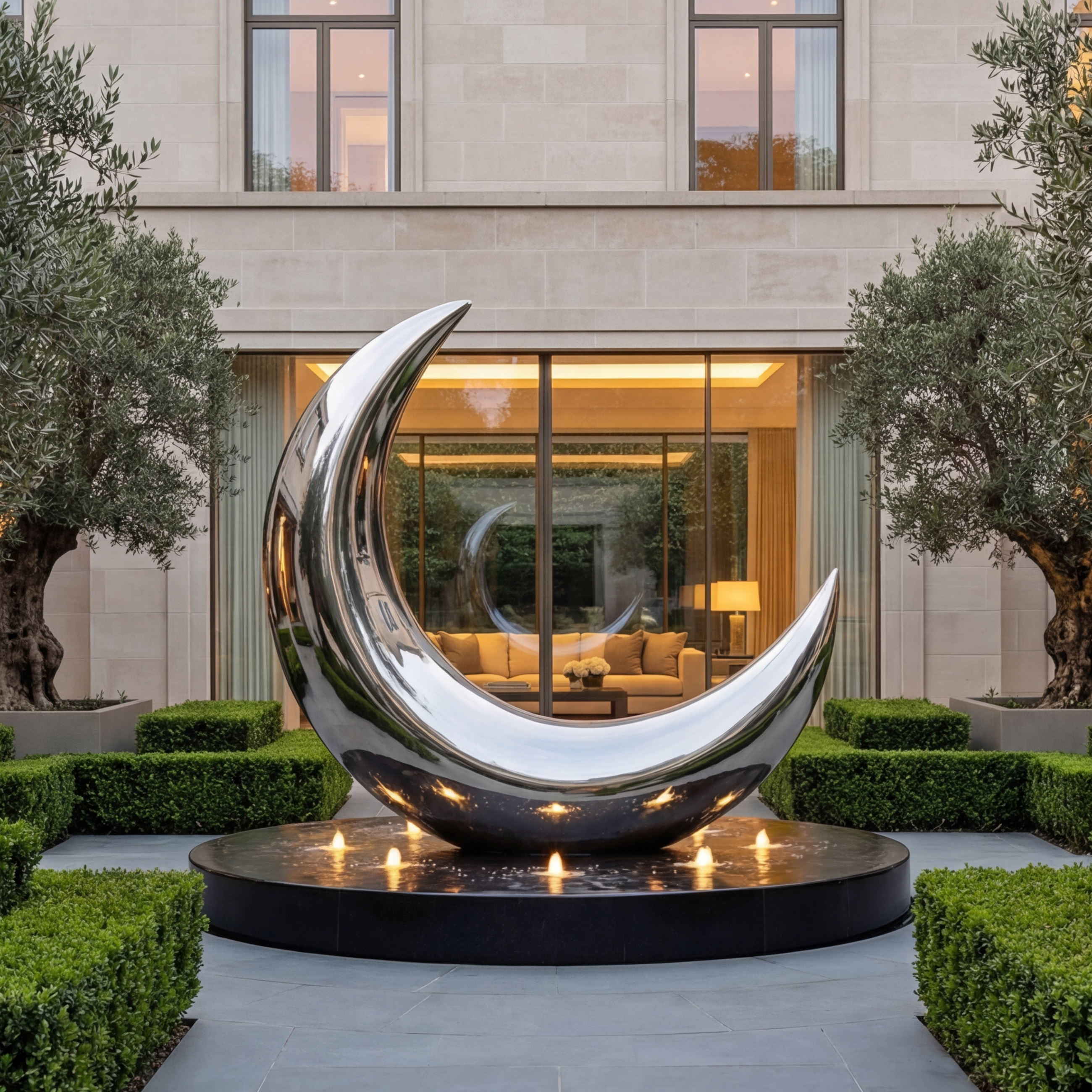 Vela Stainless Steel Abstract Orbit Sculpture Entrance & Driveway VSSSS-6715