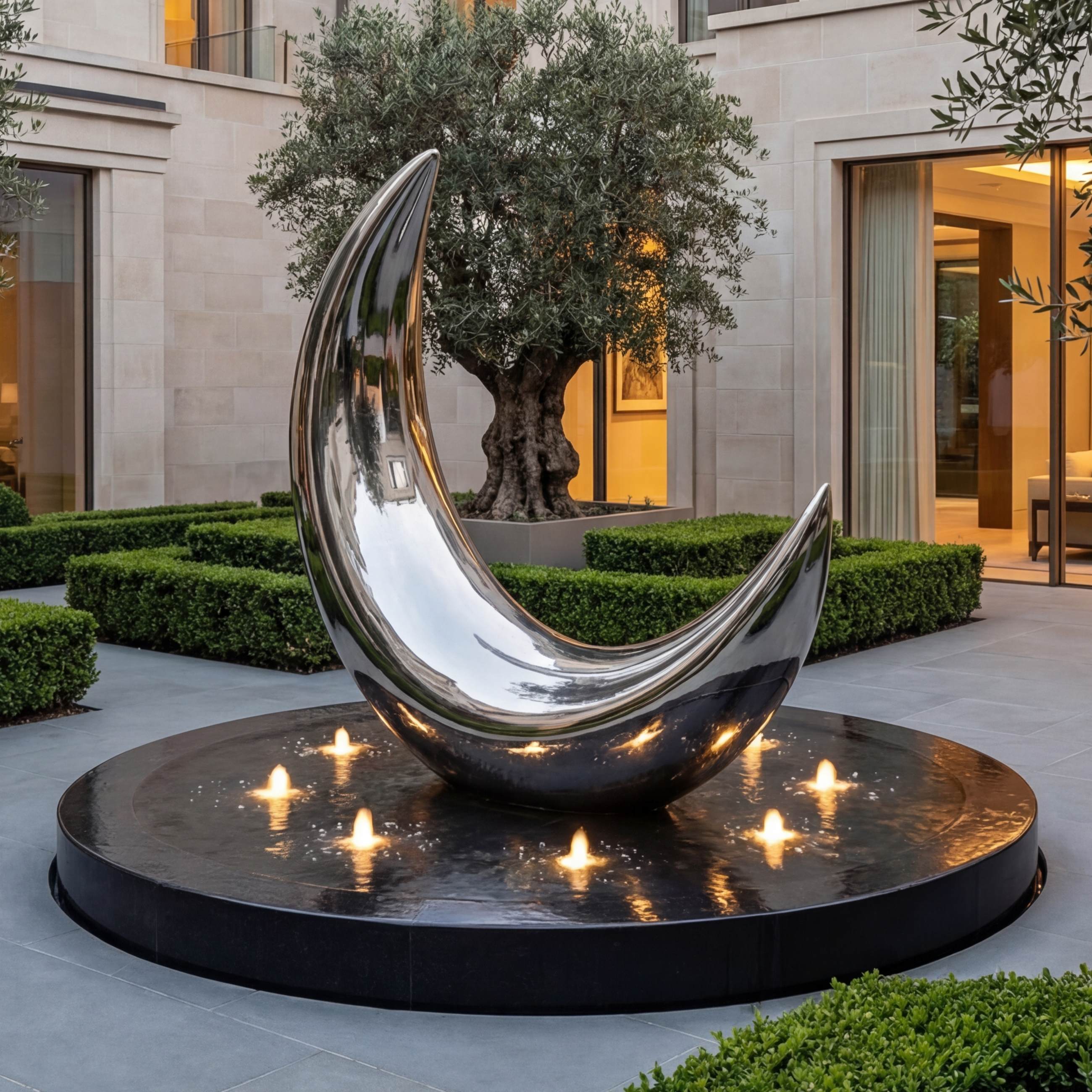 Vela Stainless Steel Abstract Orbit Sculpture Entrance & Driveway VSSSS-6715