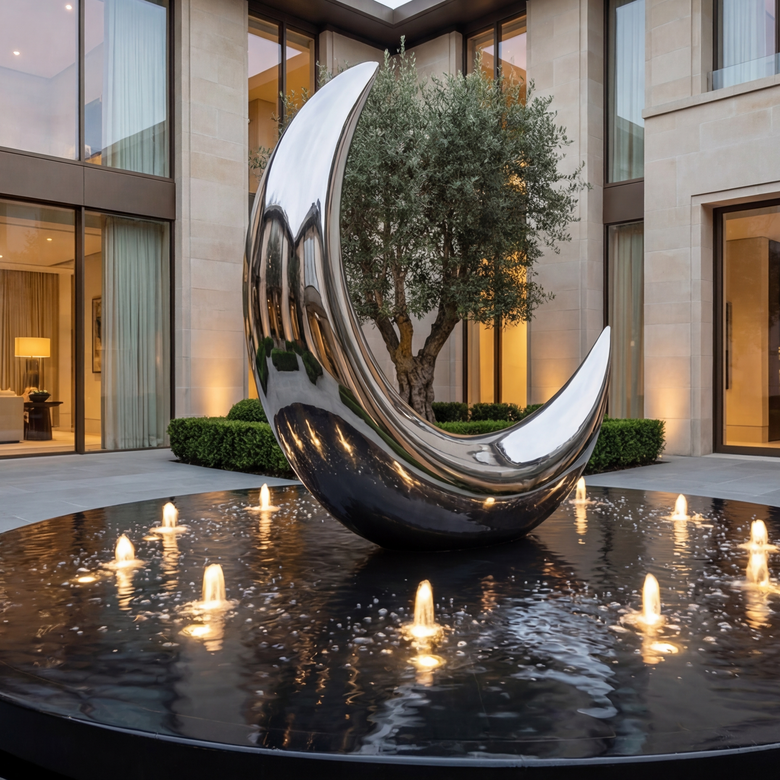 Vela Stainless Steel Abstract Orbit Sculpture Entrance & Driveway VSSSS-6715