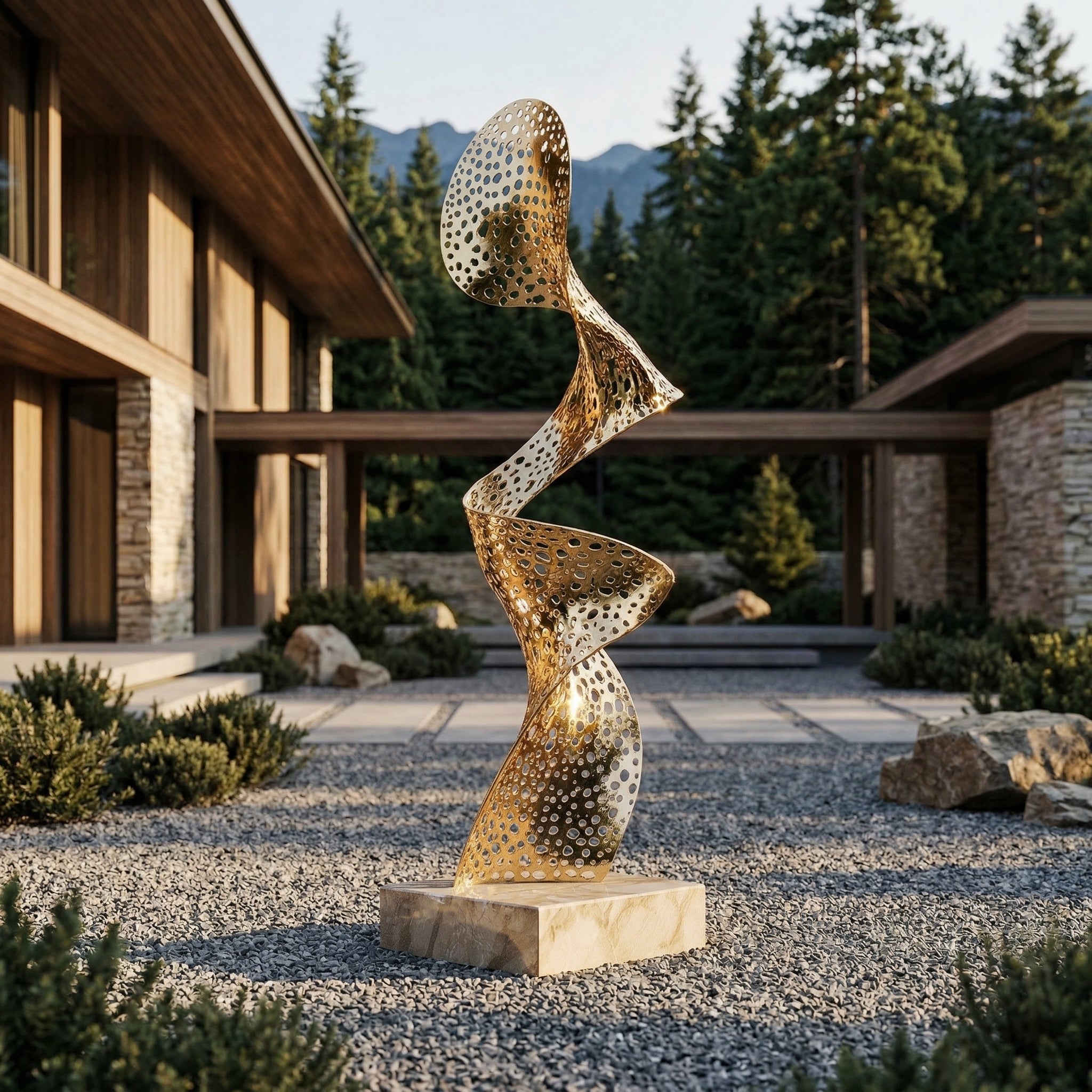 Vela-Stainless-Steel-Abstract-Ribbon-Sculpture-Perforated-Garden-Form-VSSSSS-394-03