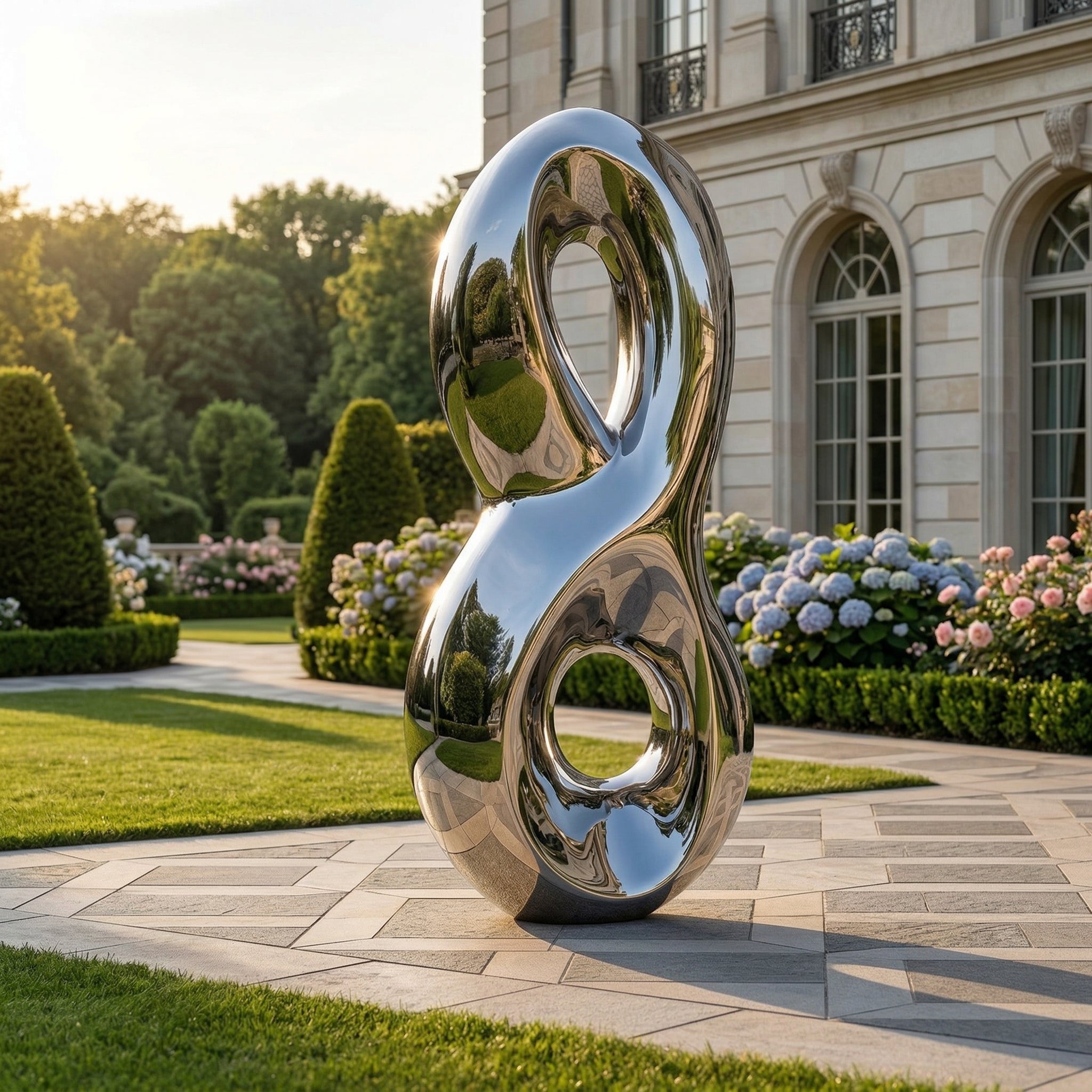 Vela-Stainless-Steel-Abstract-Sculpture-Interlocking-Ovals-Statement-Piece-VSSSS-8427-03