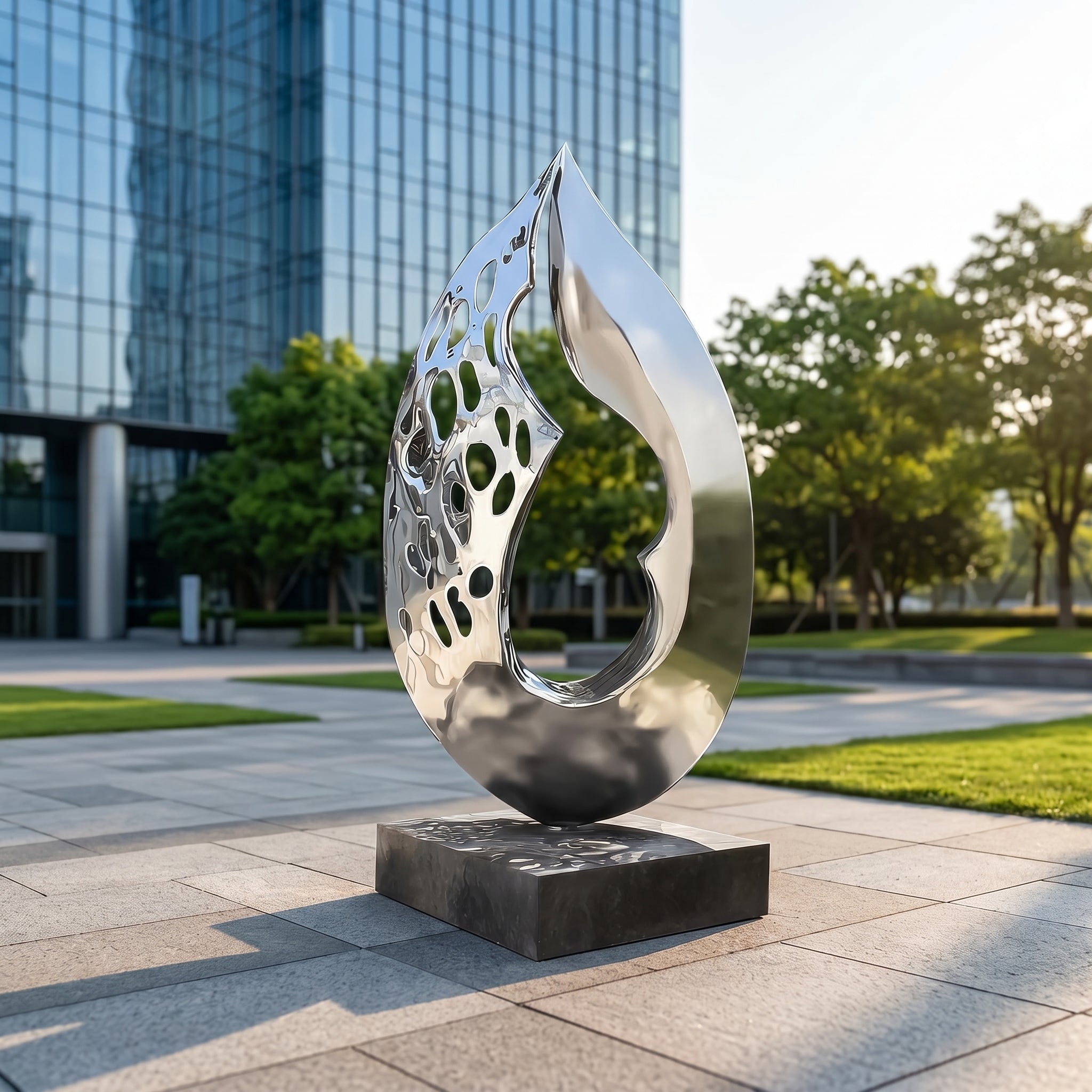 Vela-Stainless-Steel-Abstract-Sculpture-Perforated-Courtyard-Form-VSSSS-1542-02