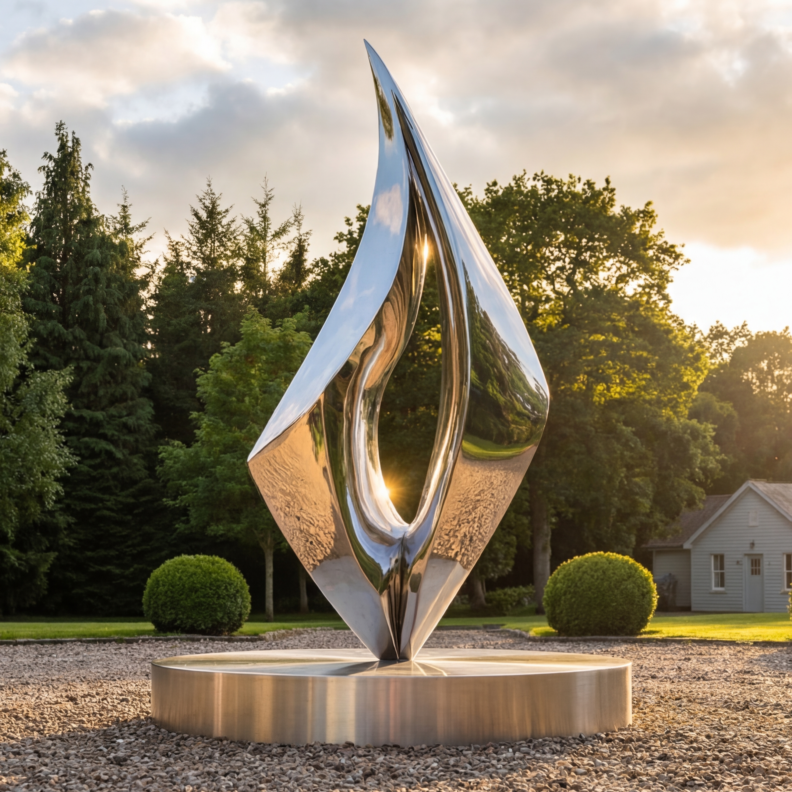 Vela Stainless Steel Abstract Sculpture Sweeping Vertical Form VSSSS-3198