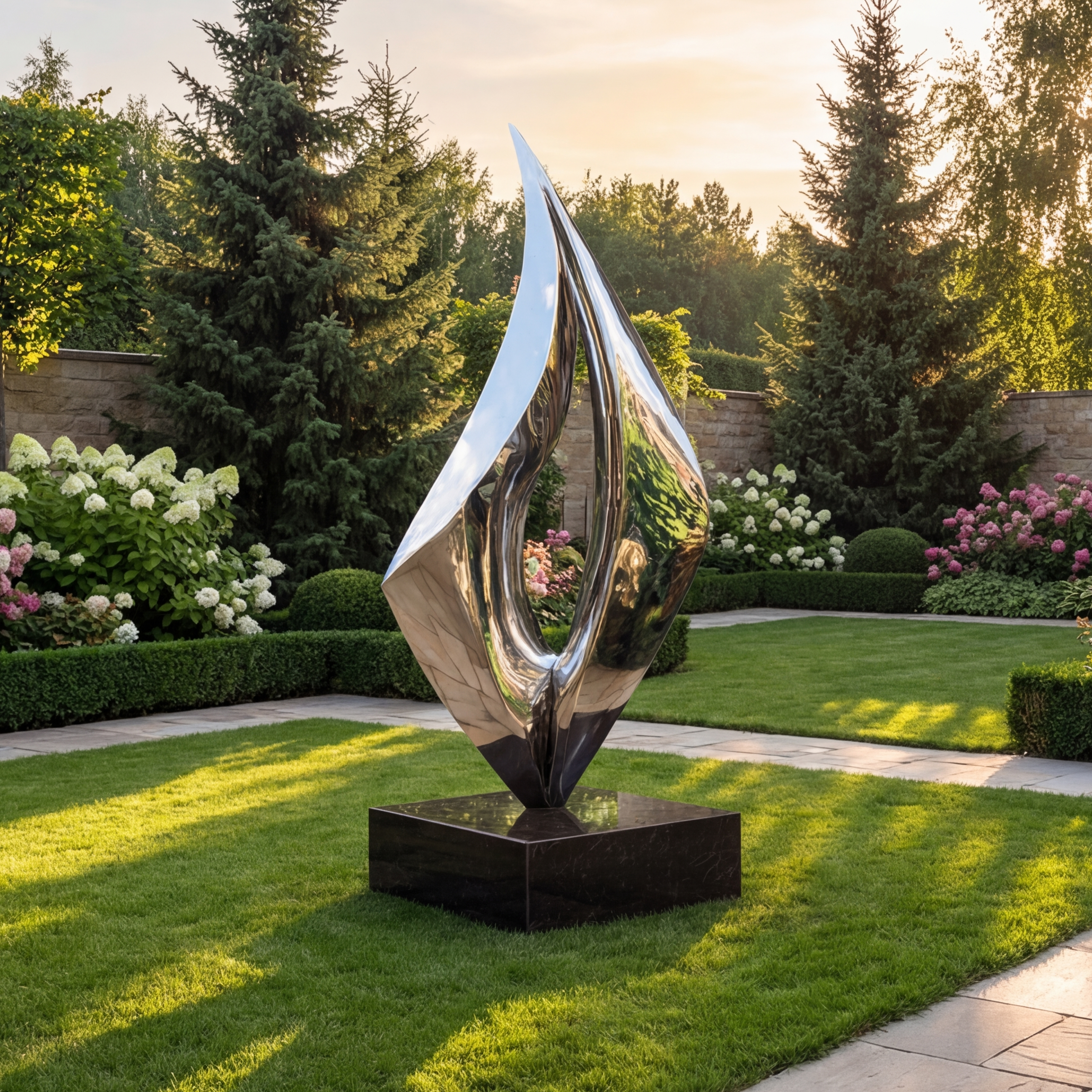 Vela Stainless Steel Abstract Sculpture Sweeping Vertical Form VSSSS-3198