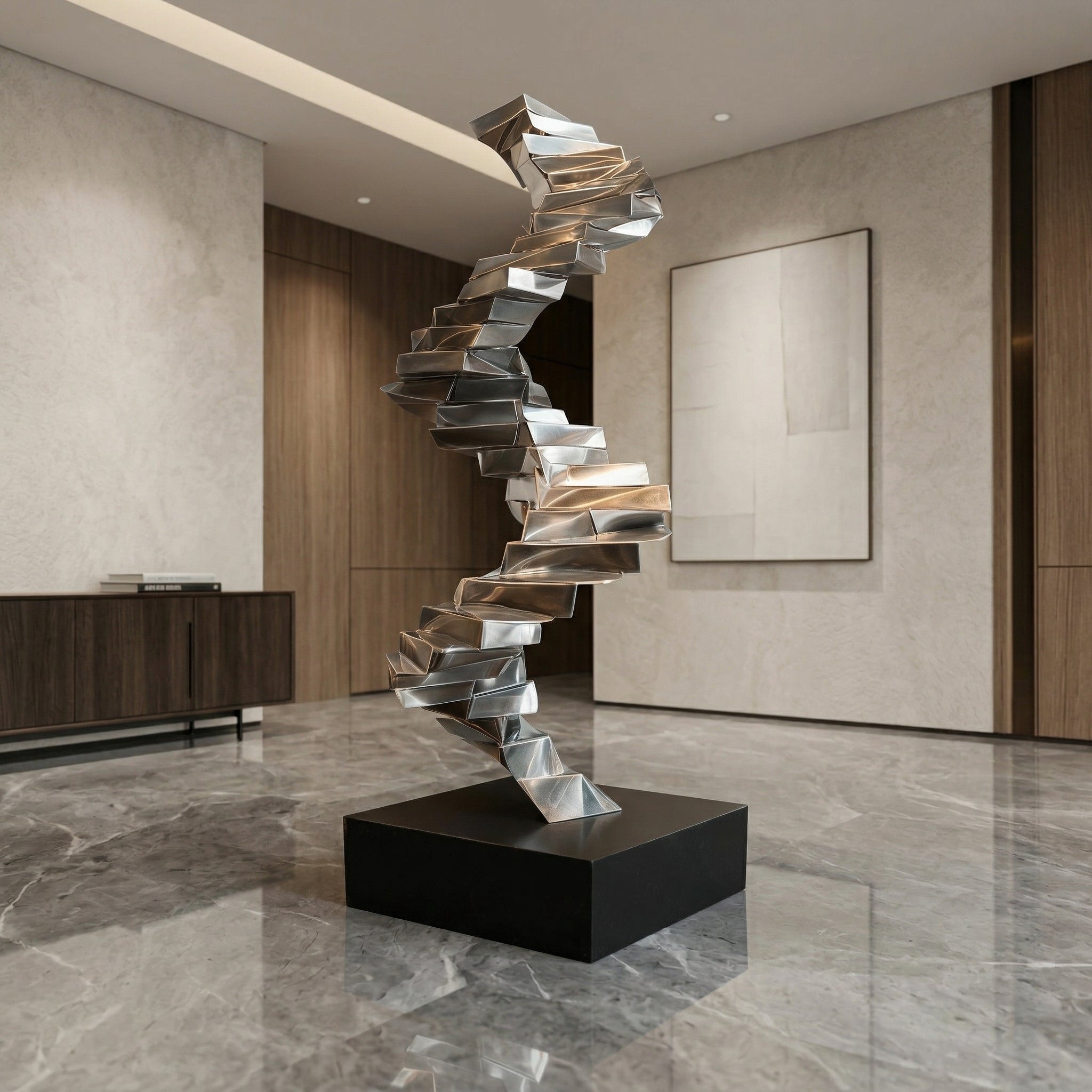 Vela-Stainless-Steel-Abstract-Sculpture-Twisting-Vertical-Ribbon-VSSSS-1593-04