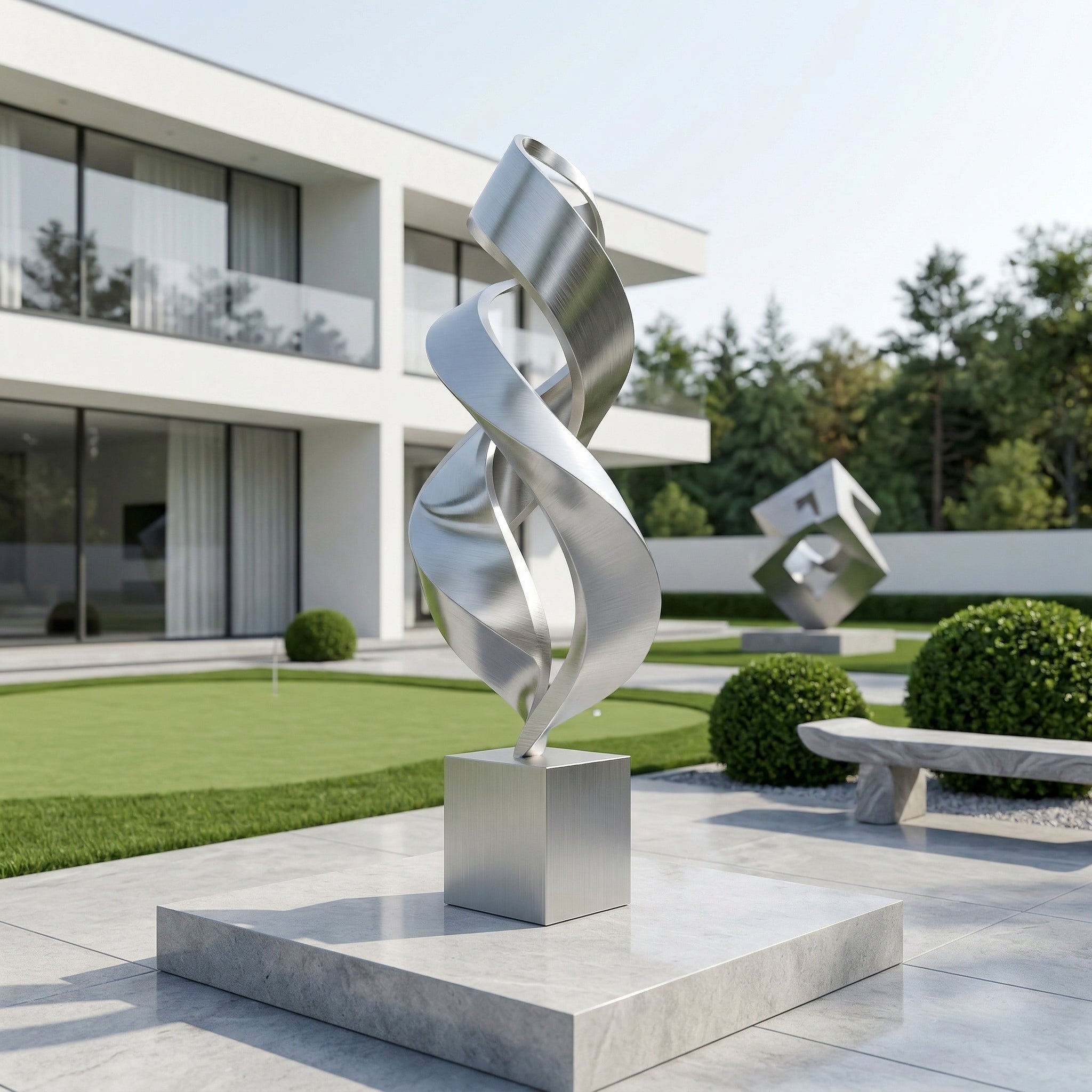 Vela-Stainless-Steel-Abstract-Spiral-Sculpture-Plinth-Mounted-VSSSS-846-01