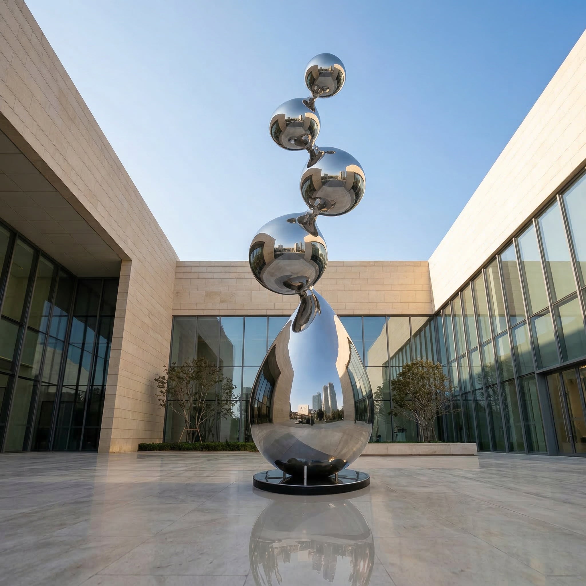 Vela-Stainless-Steel-Abstract-Stacked-Orb-Sculpture-Entrance-Lobby-VSSSS-7643-02