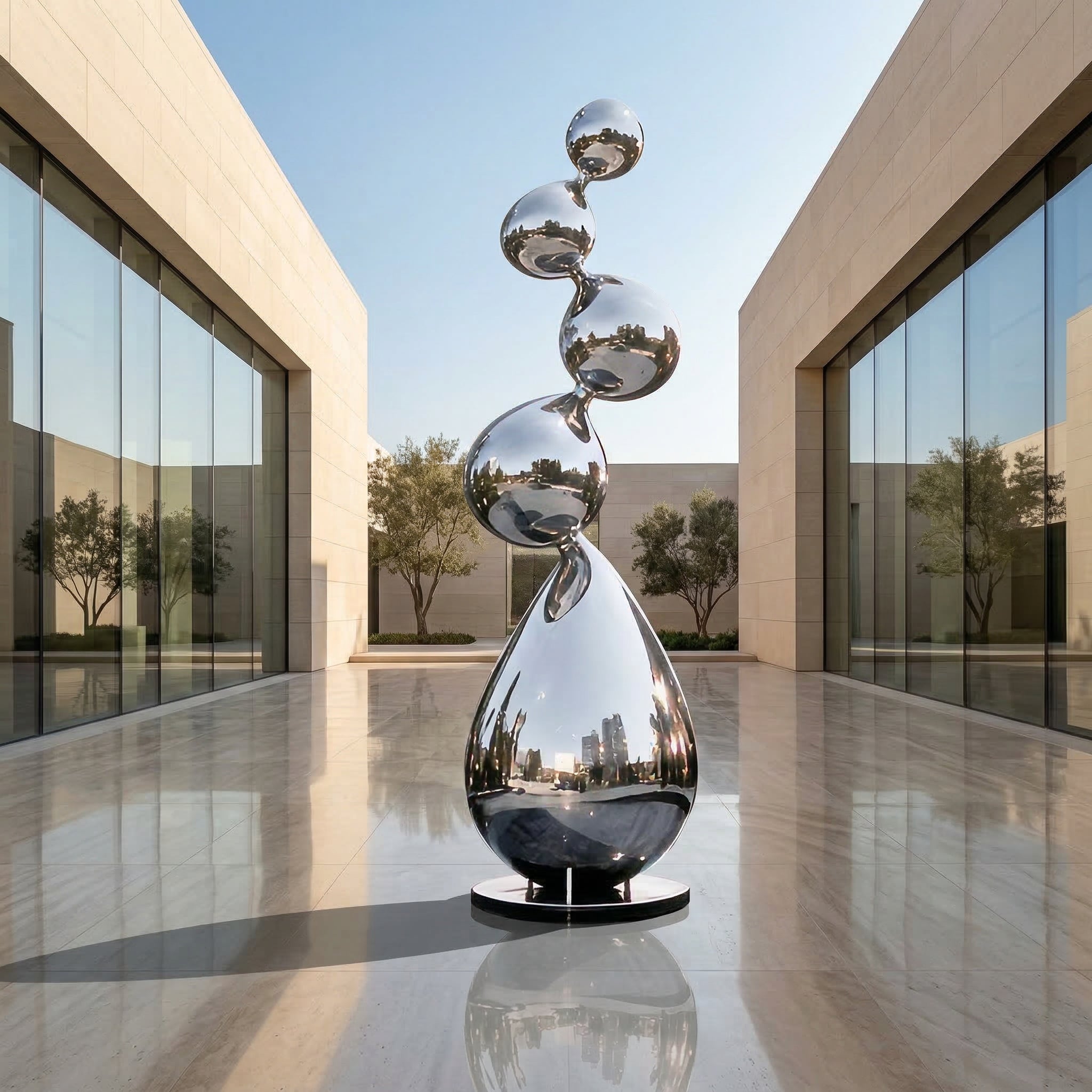 Vela-Stainless-Steel-Abstract-Stacked-Orb-Sculpture-Entrance-Lobby-VSSSS-7643-04