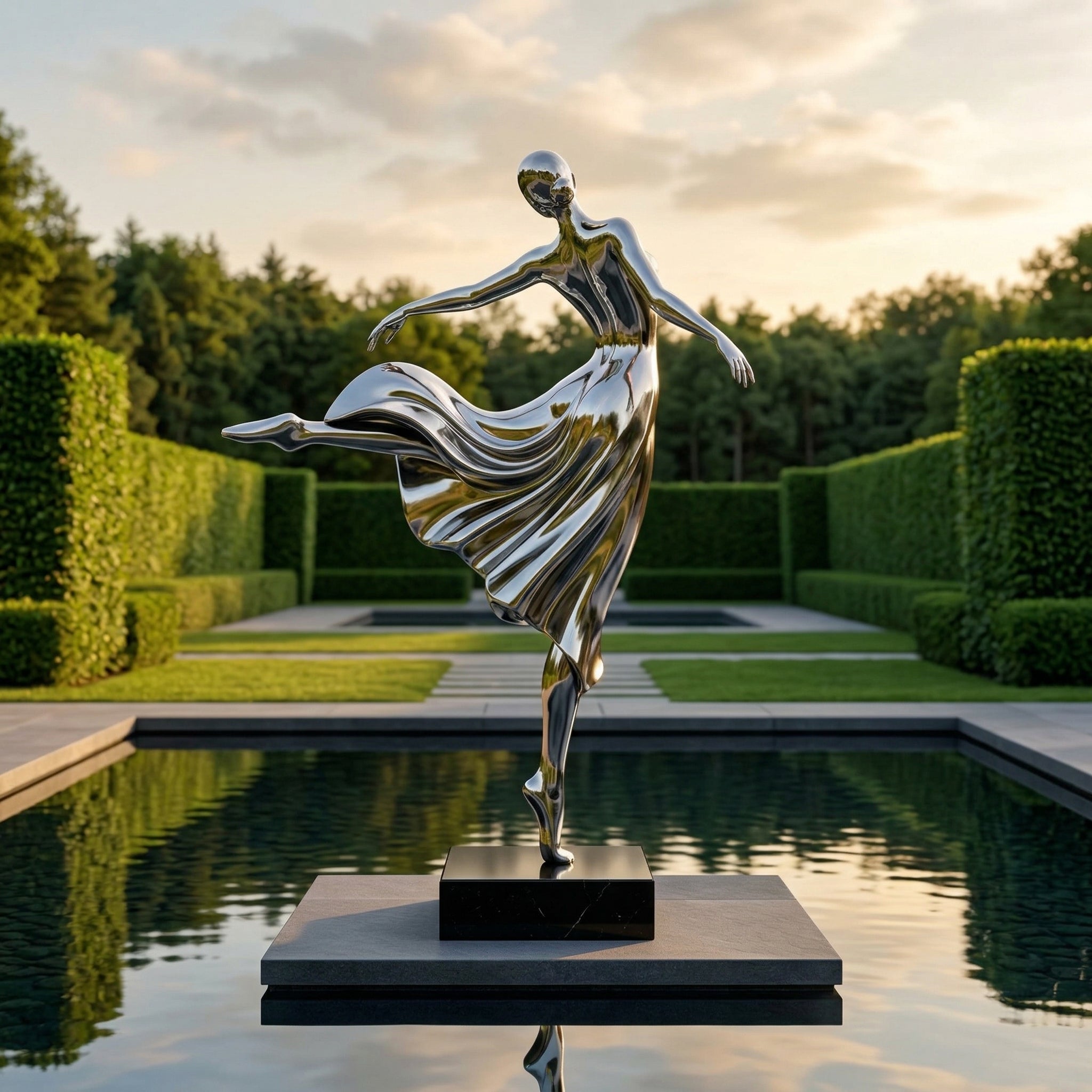 Vela-Stainless-Steel-Arabesque-Figure-Sculpture-Poolside-Plinth-VSSSS-2716-02