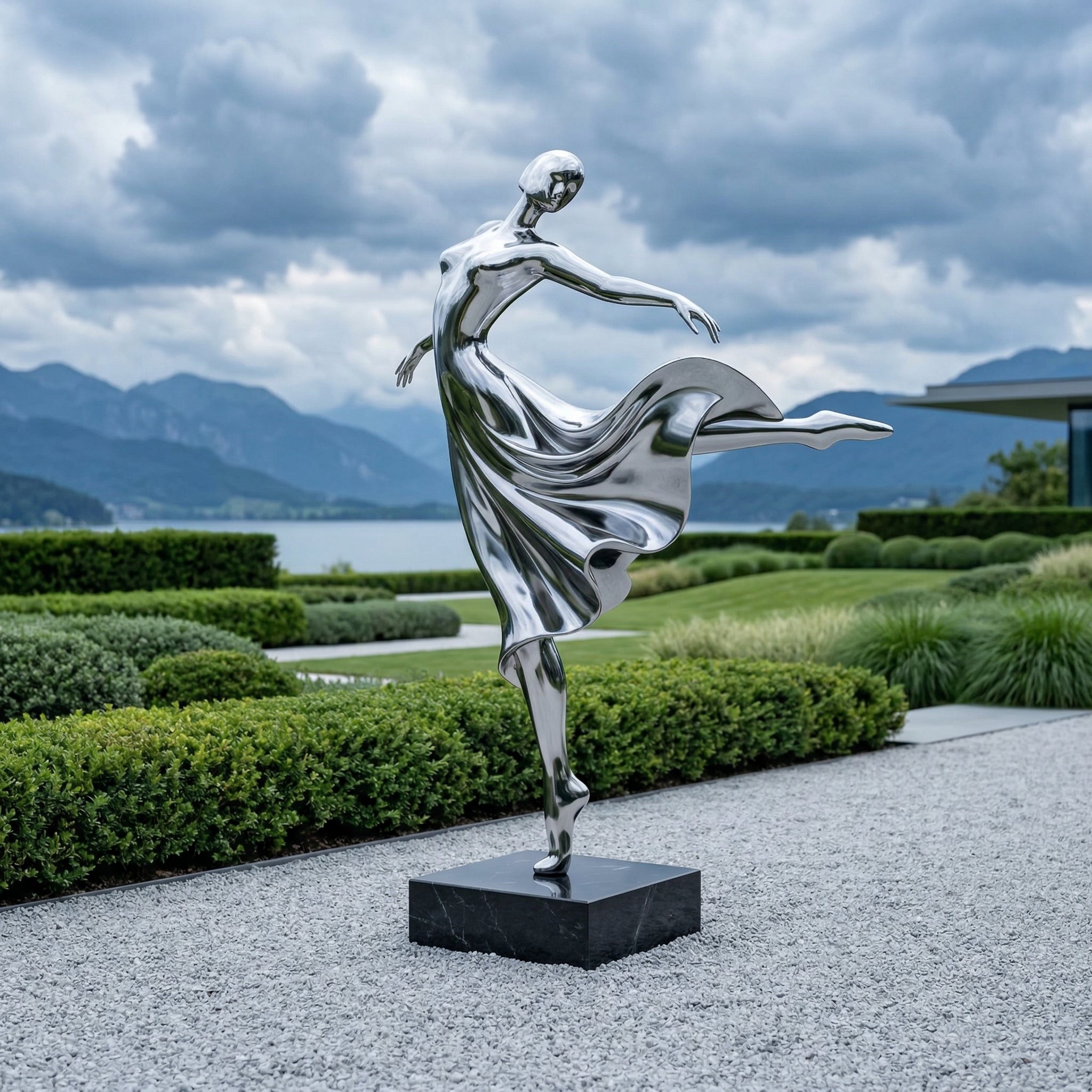 Vela-Stainless-Steel-Arabesque-Figure-Sculpture-Poolside-Plinth-VSSSS-2716-03