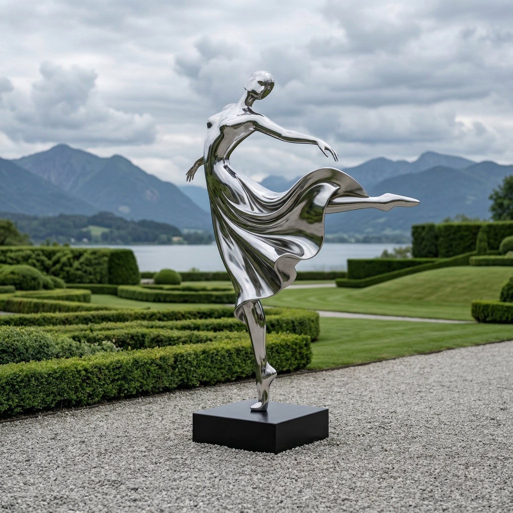 Vela-Stainless-Steel-Arabesque-Figure-Sculpture-Poolside-Plinth-VSSSS-2716-05