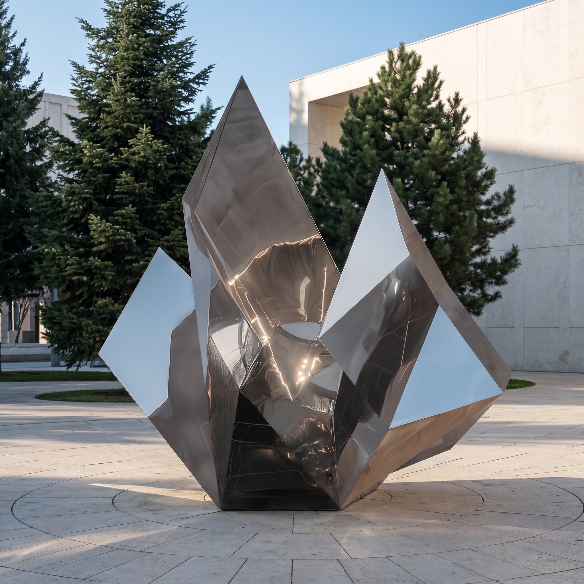 Vela-Stainless-Steel-Architectural-Geometric-Sculpture-Crystalline-Entrance--Driveway-VSSSS-4921-04
