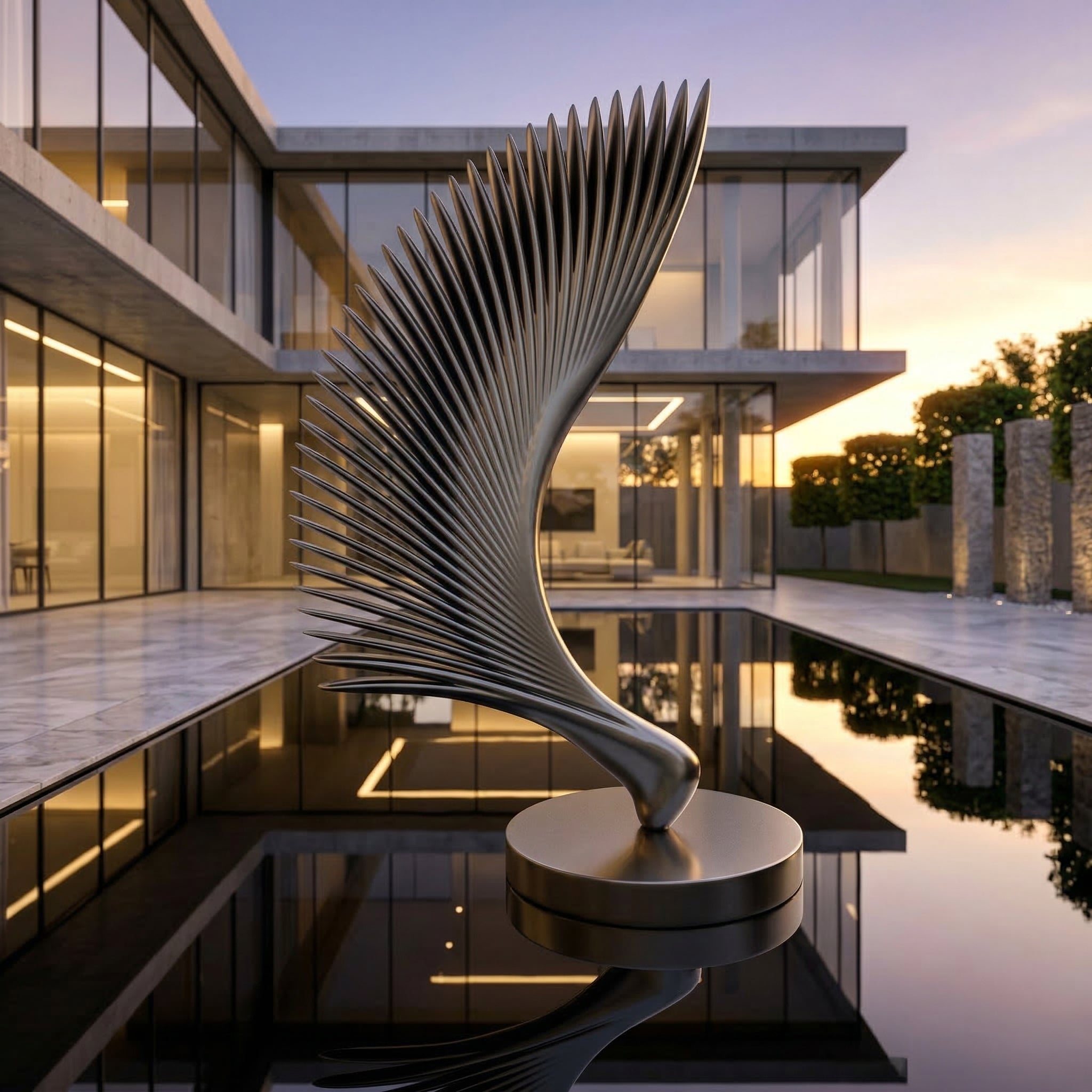 Vela-Stainless-Steel-Biomorphic-Architectural-Geometric-Sculpture-Wing-Sail-Unfolding-Leaf-VSSSS-2461-01