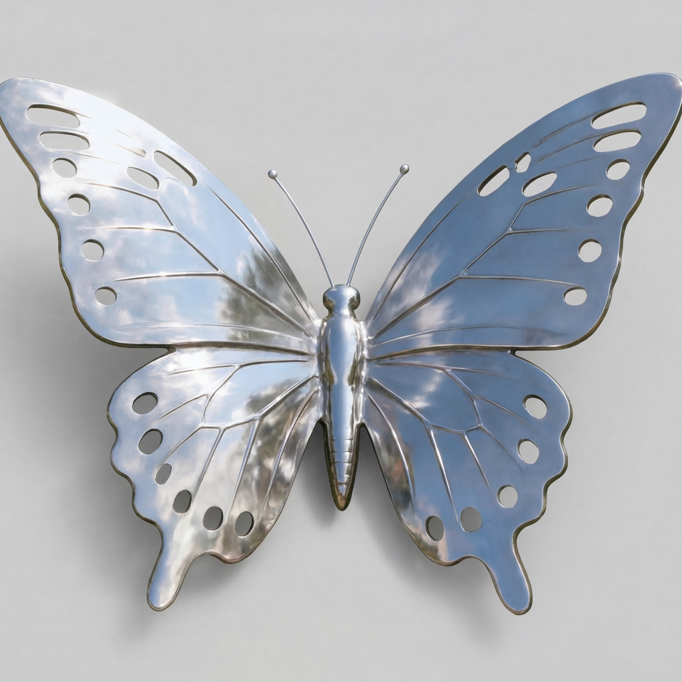 Vela Stainless Steel Butterfly Sculpture Pierced Wing Symmetry VSSSS-4731
