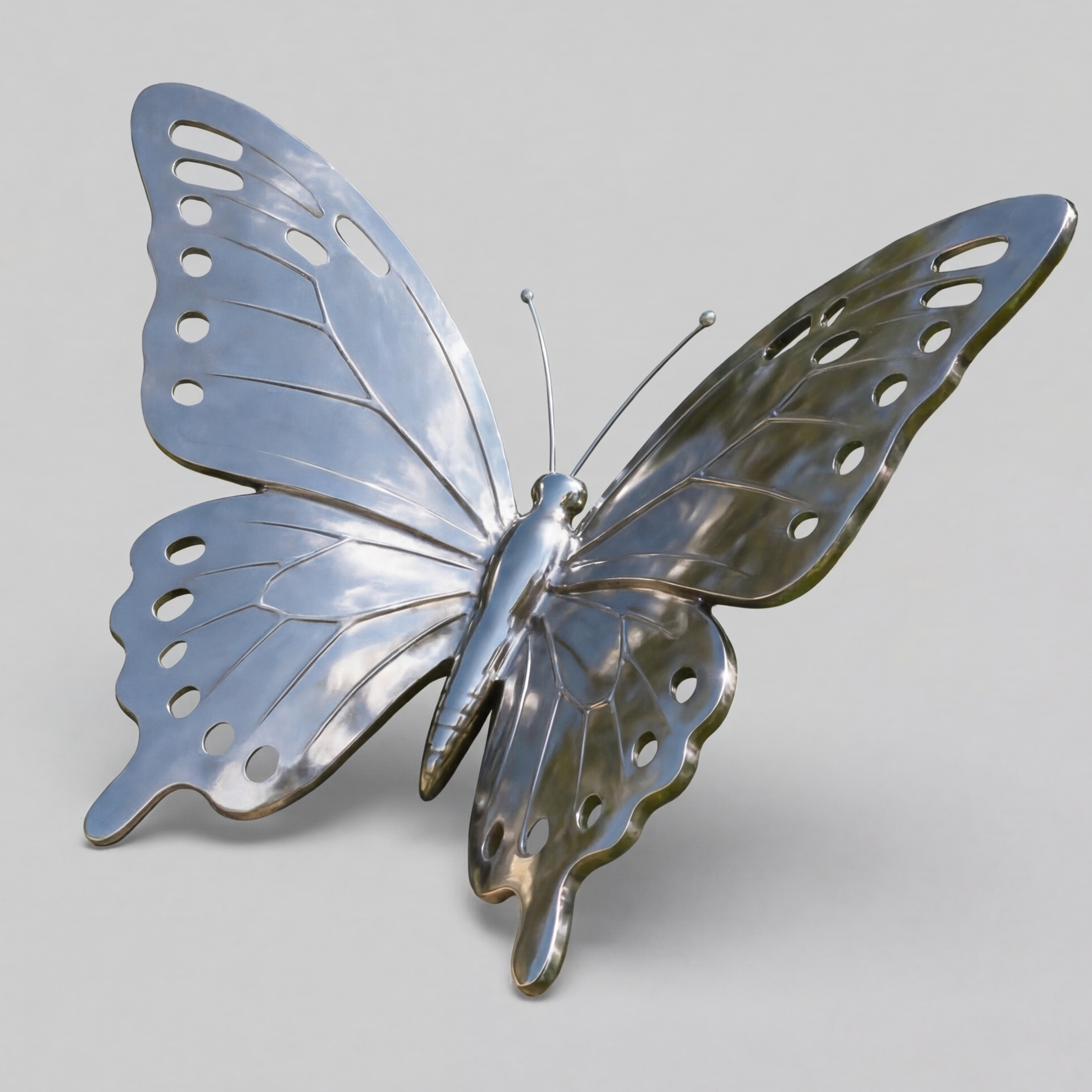 Vela Stainless Steel Butterfly Sculpture Pierced Wing Symmetry VSSSS-4731